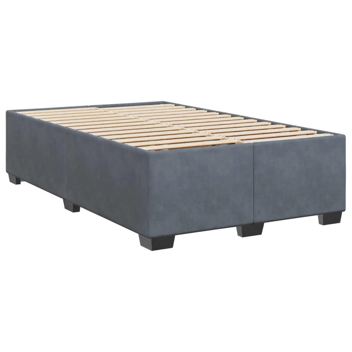 Lit de box spring avec matelas et LED Gris foncé 120 x 200 cm - XIOS