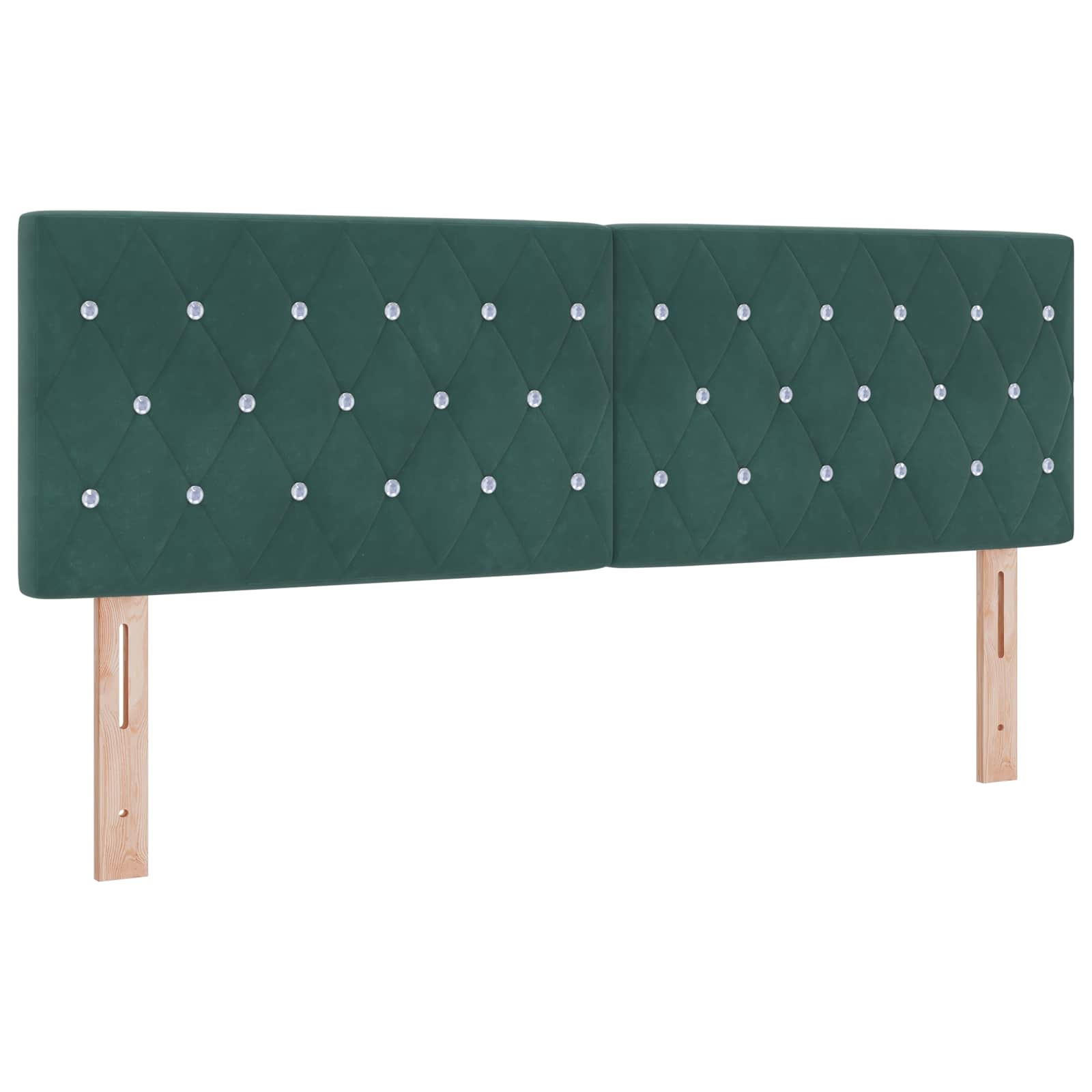 Lit de box spring avec matelas et LED Vert foncé 140 x 190 cm
