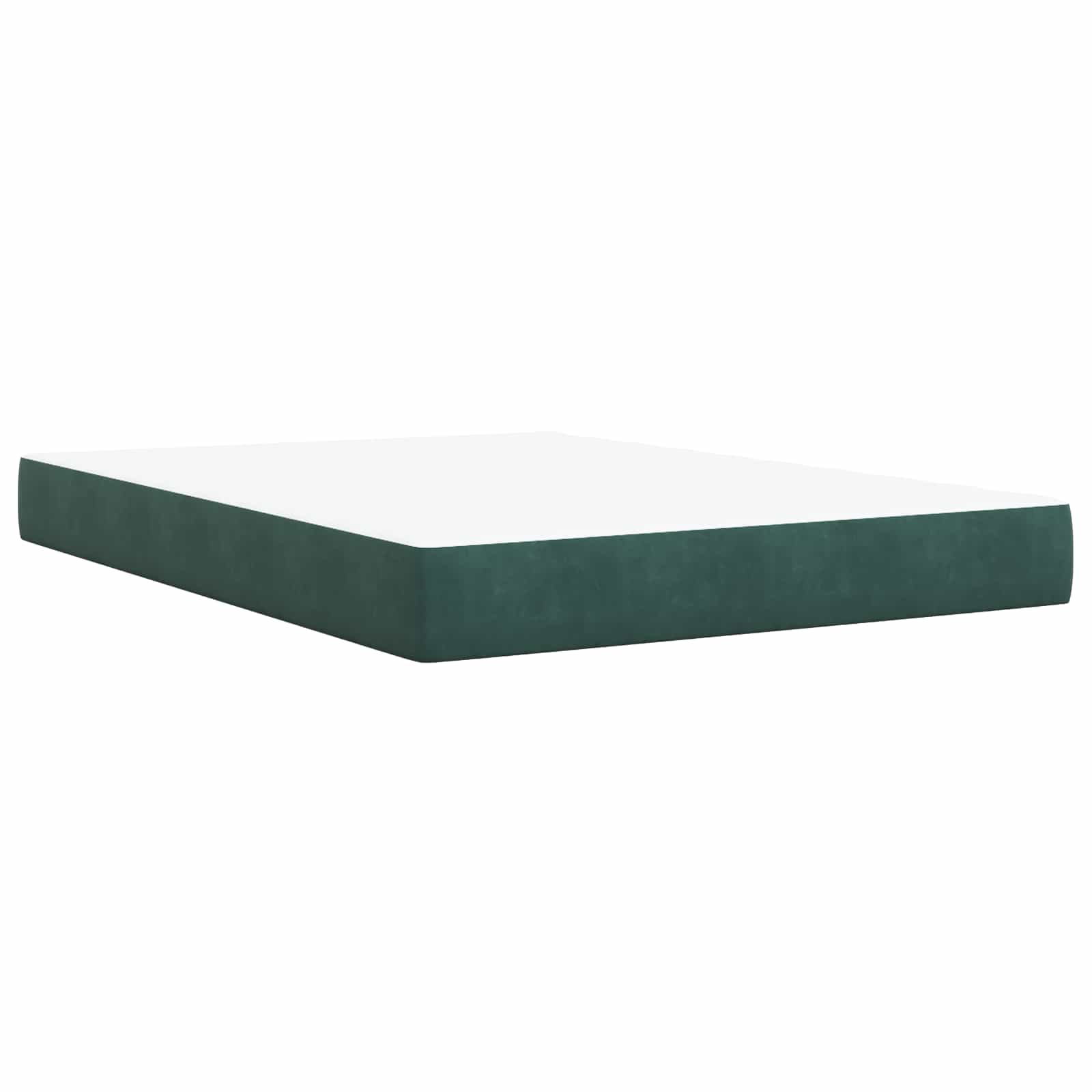Lit de box spring avec matelas et LED Vert foncé 140 x 190 cm