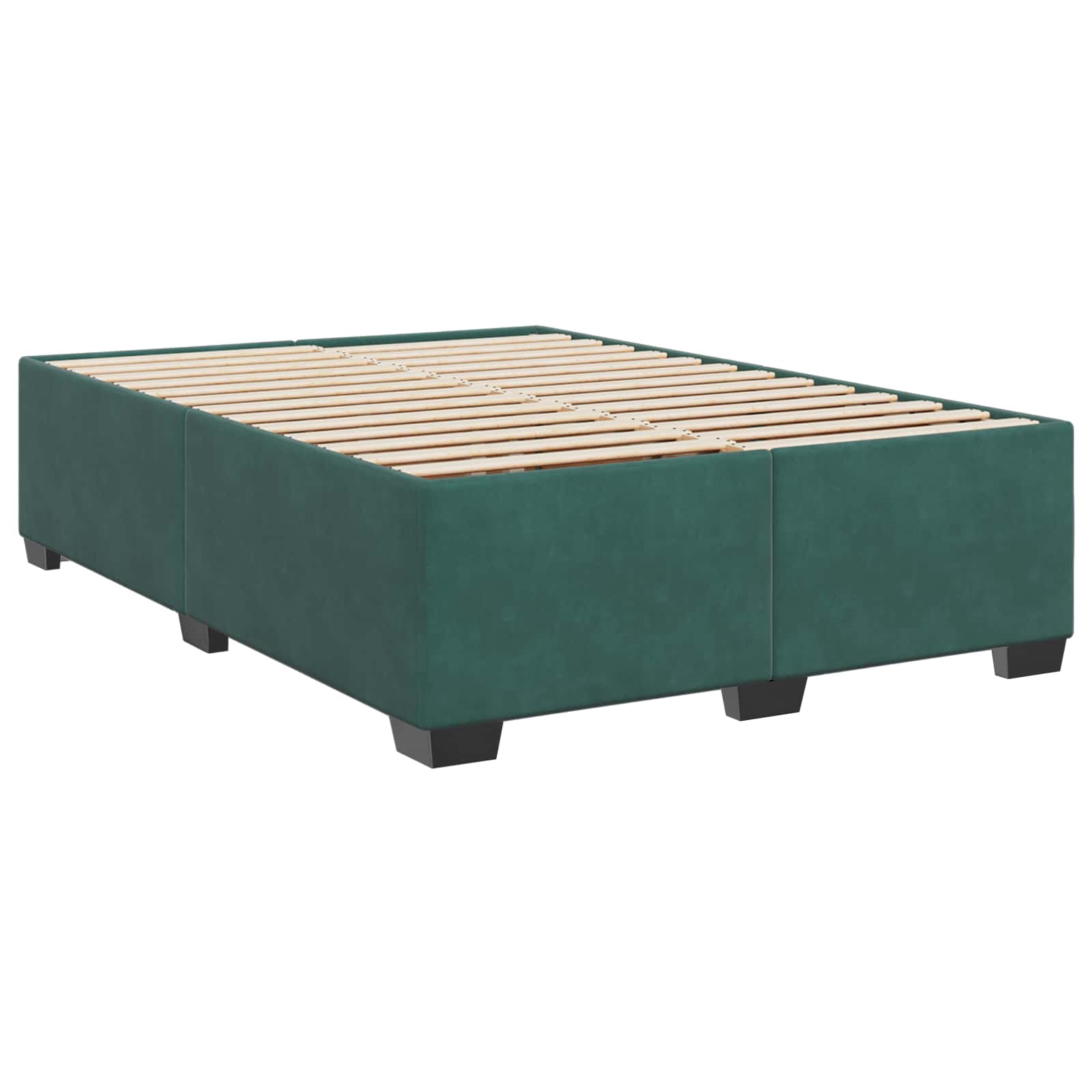 Lit de box spring avec matelas et LED Vert foncé 140 x 190 cm