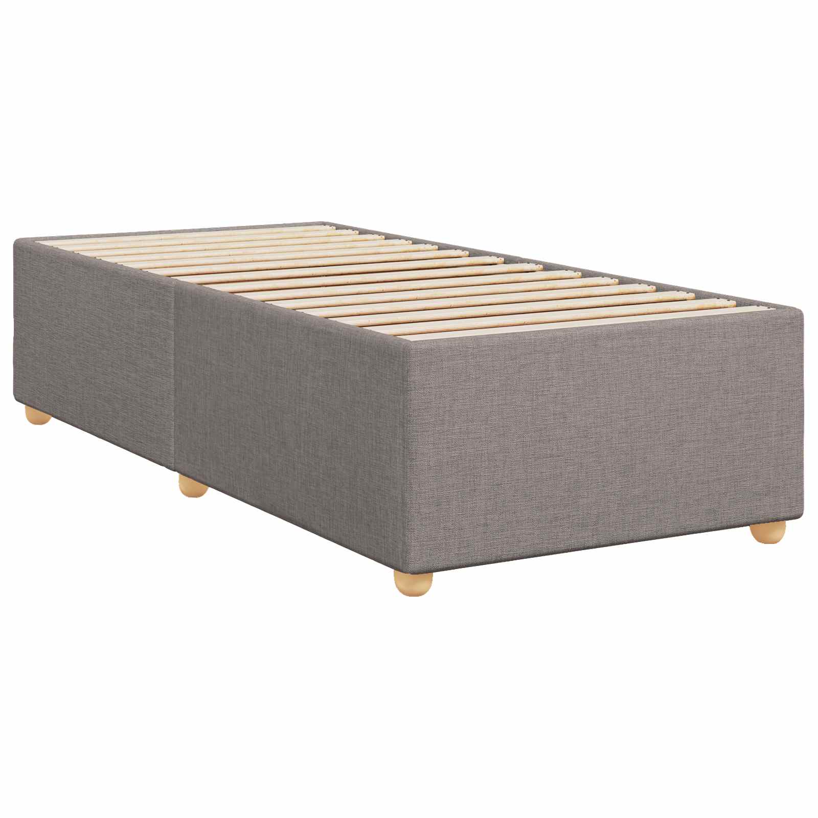 Lit boxspring avec matelas Taupe 90 x 190 cm Tissu