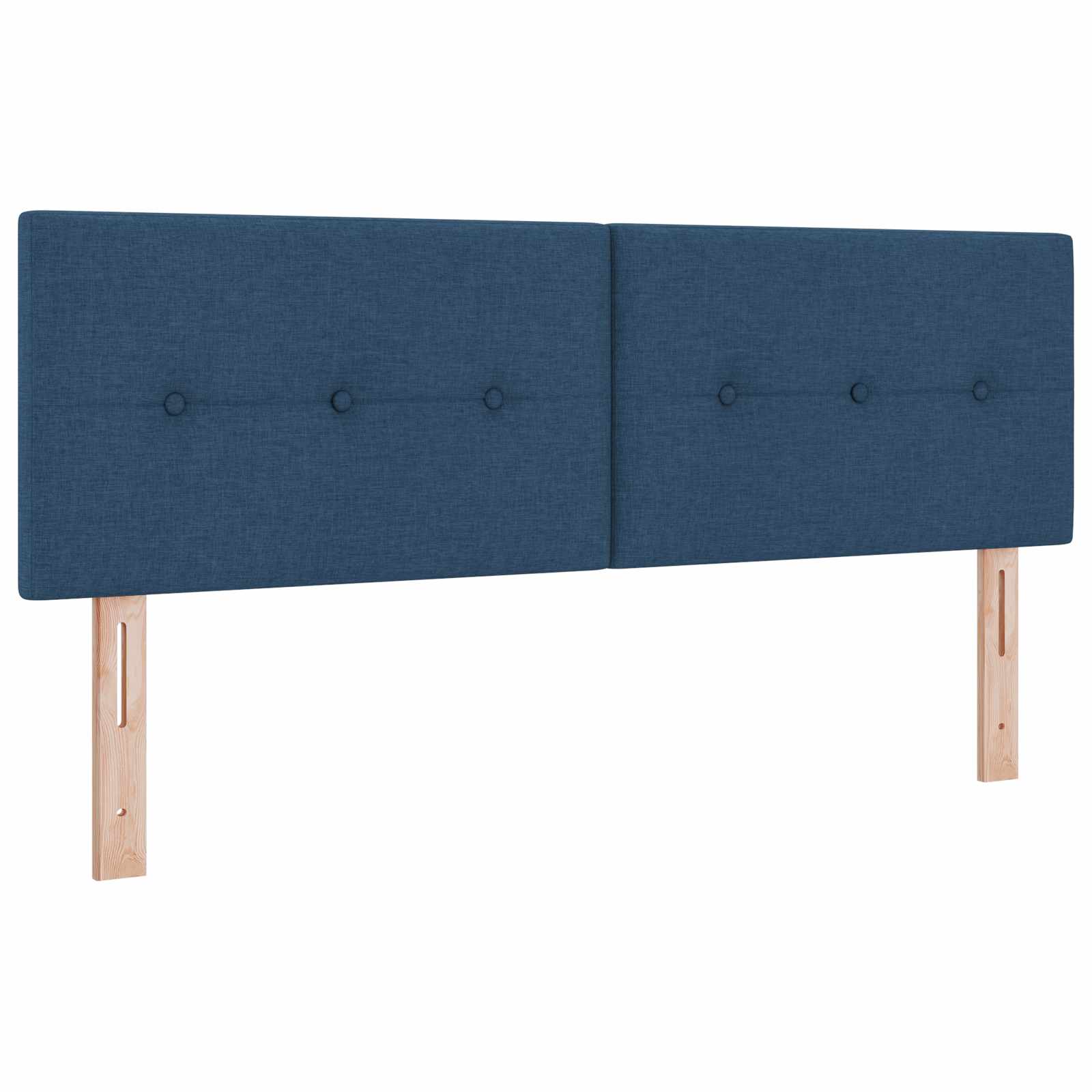 Lit boxspring avec matelas Bleu 140 x 190 cm Tissu - XIOS