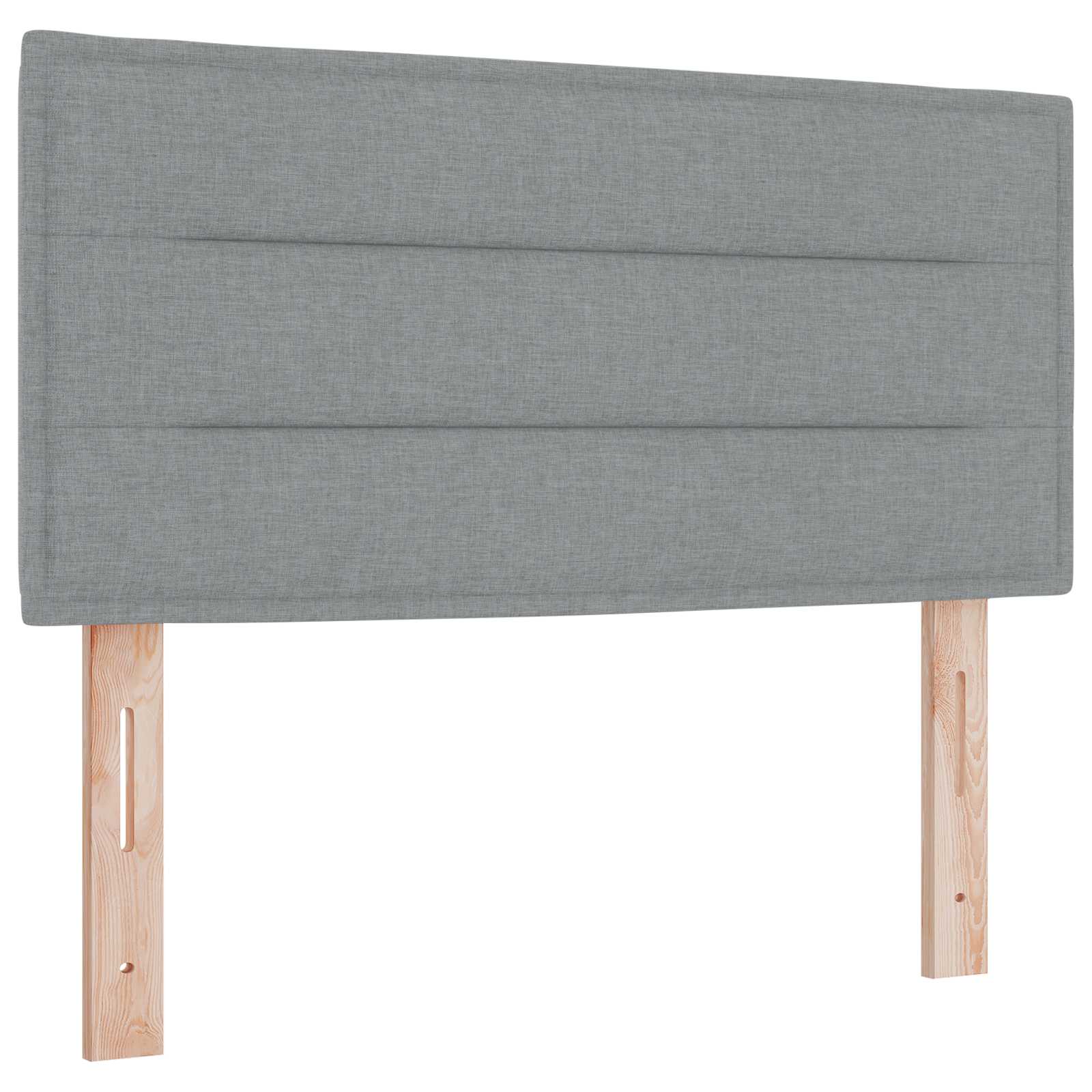 Lit boxspring avec matelas Gris clair 80 x 200 cm Tissu - XIOS