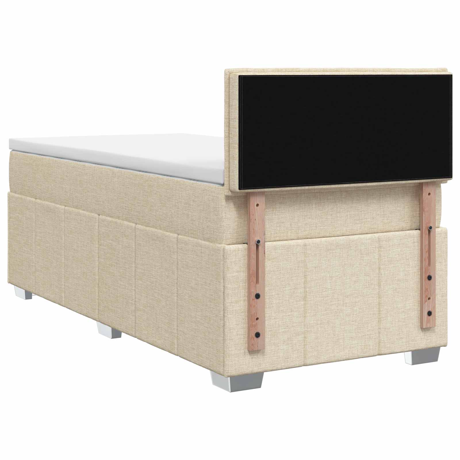 Lit boxspring avec matelas Crème 80 x 200 cm Tissu - XIOS