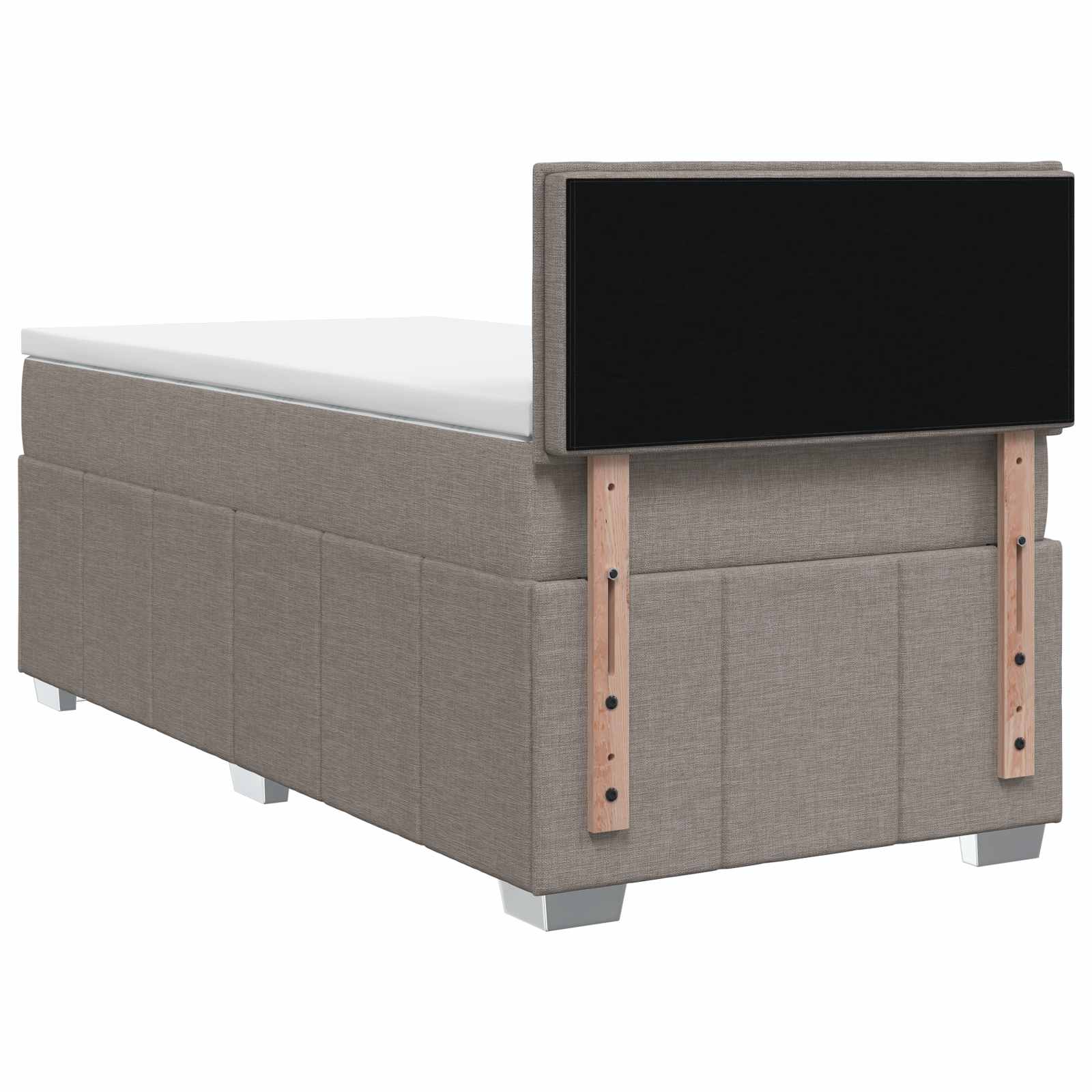 Lit boxspring avec matelas Taupe 90 x 200 cm Tissu - XIOS