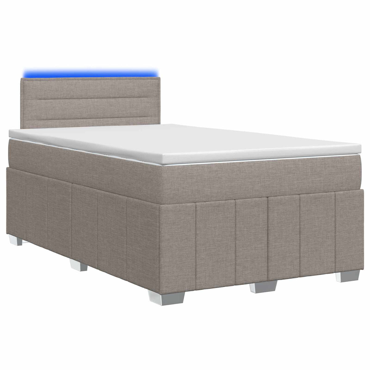 Lit boxspring avec matelas Taupe 120 x 190 cm Tissu