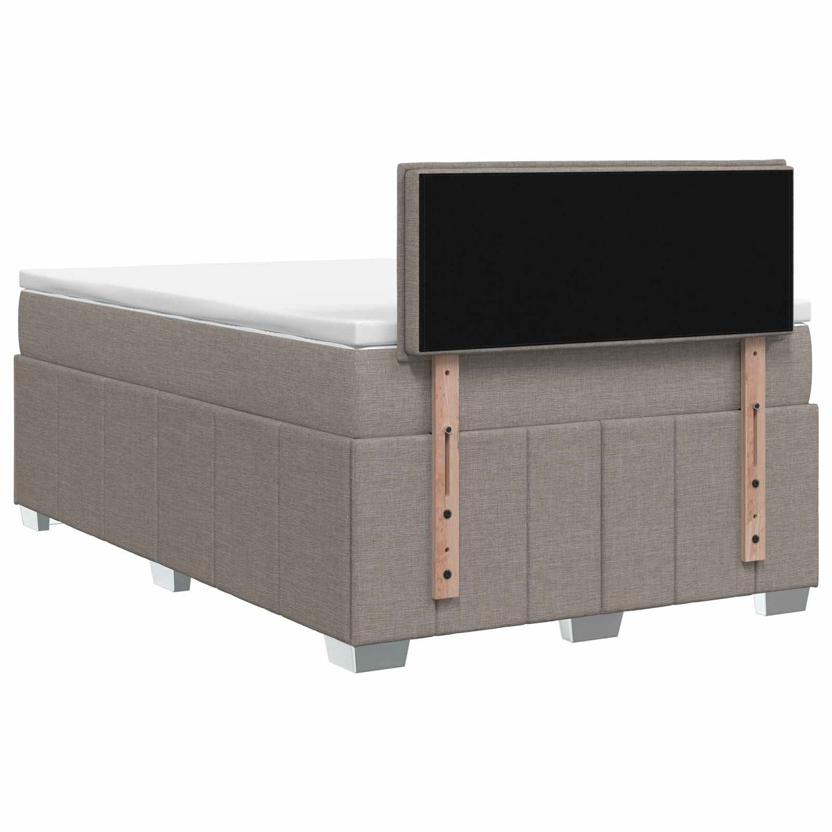 Lit boxspring avec matelas Taupe 120 x 190 cm Tissu