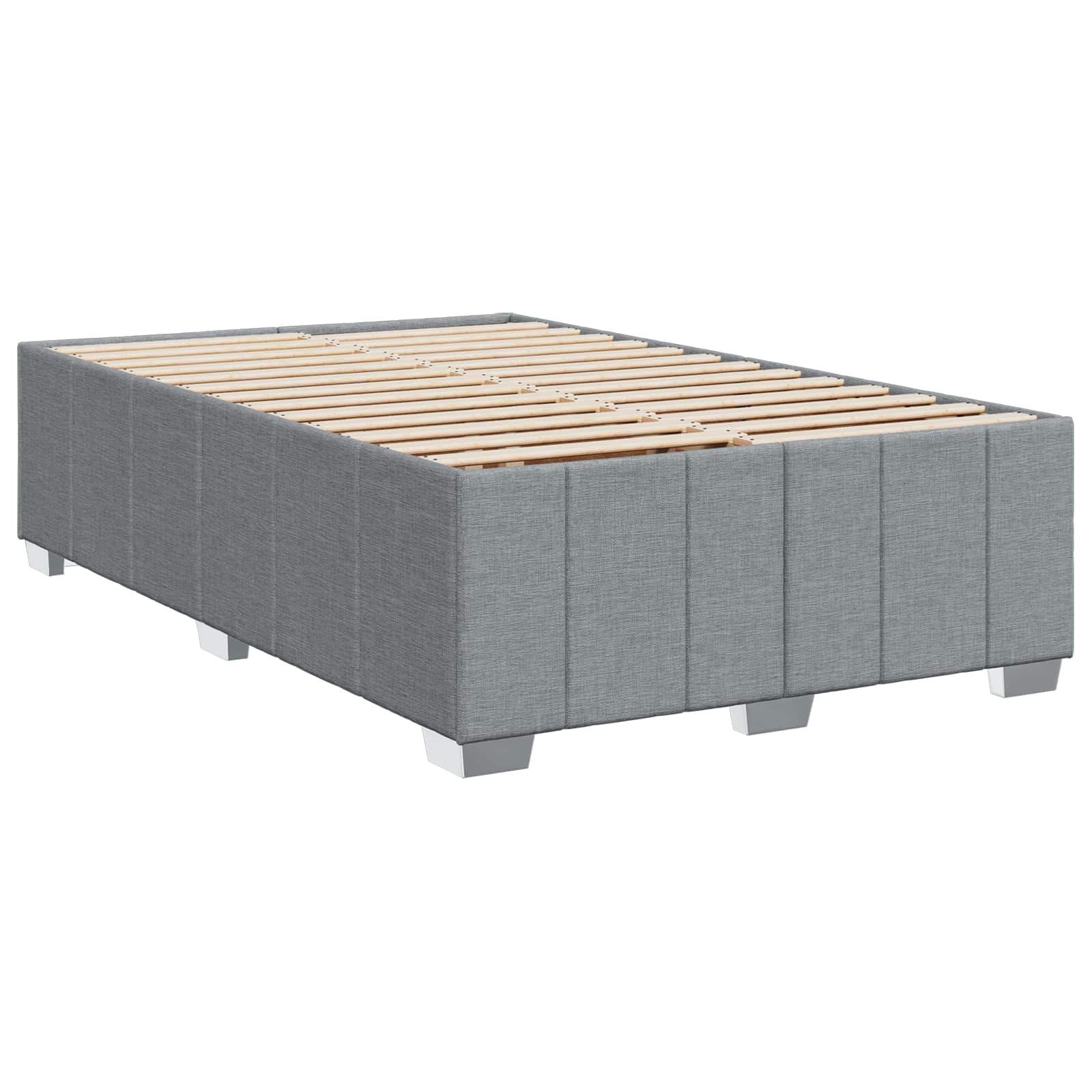 Lit boxspring avec matelas Gris clair 120 x 190 cm Tissu
