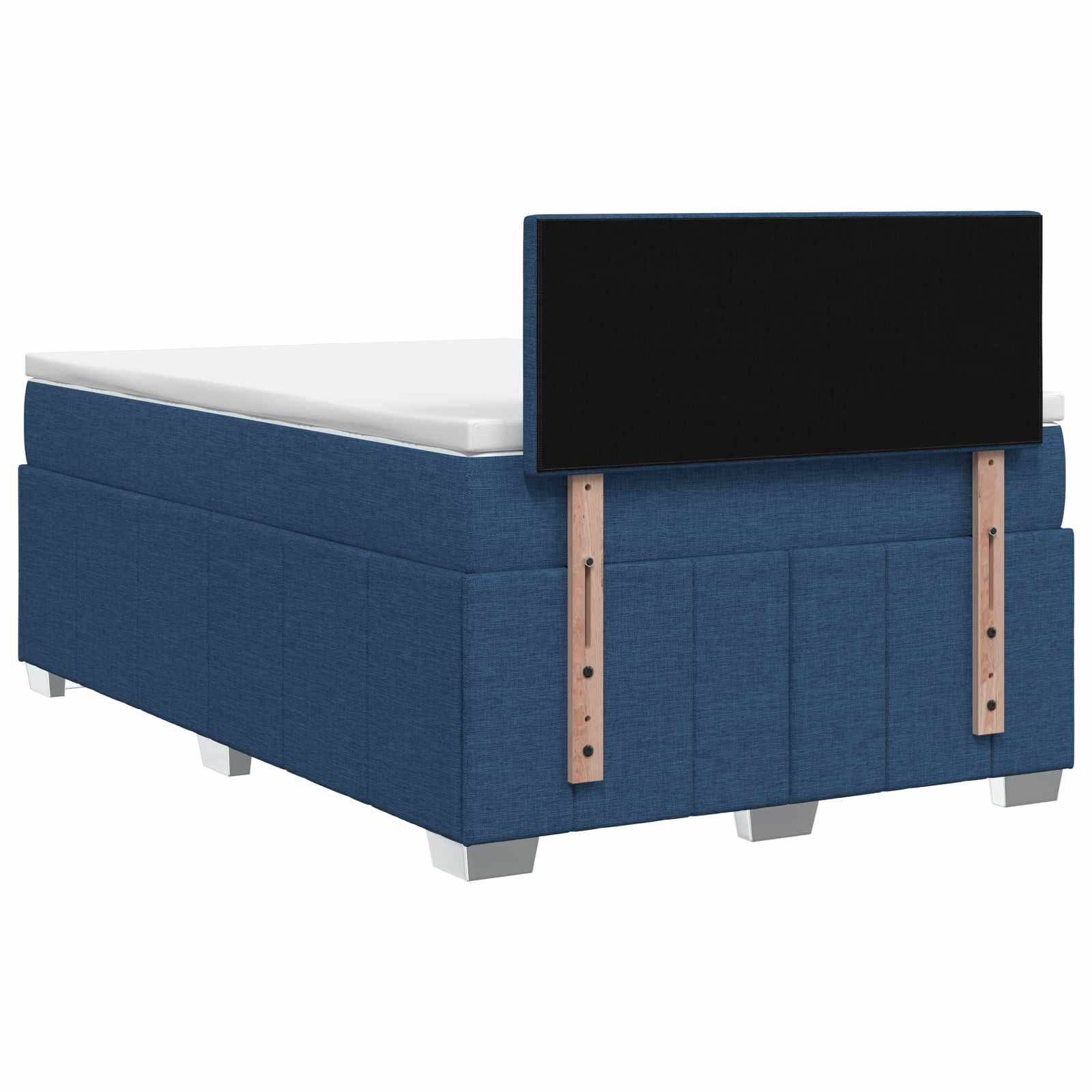 Lit boxspring avec matelas Bleu 120 x 190 cm Tissu