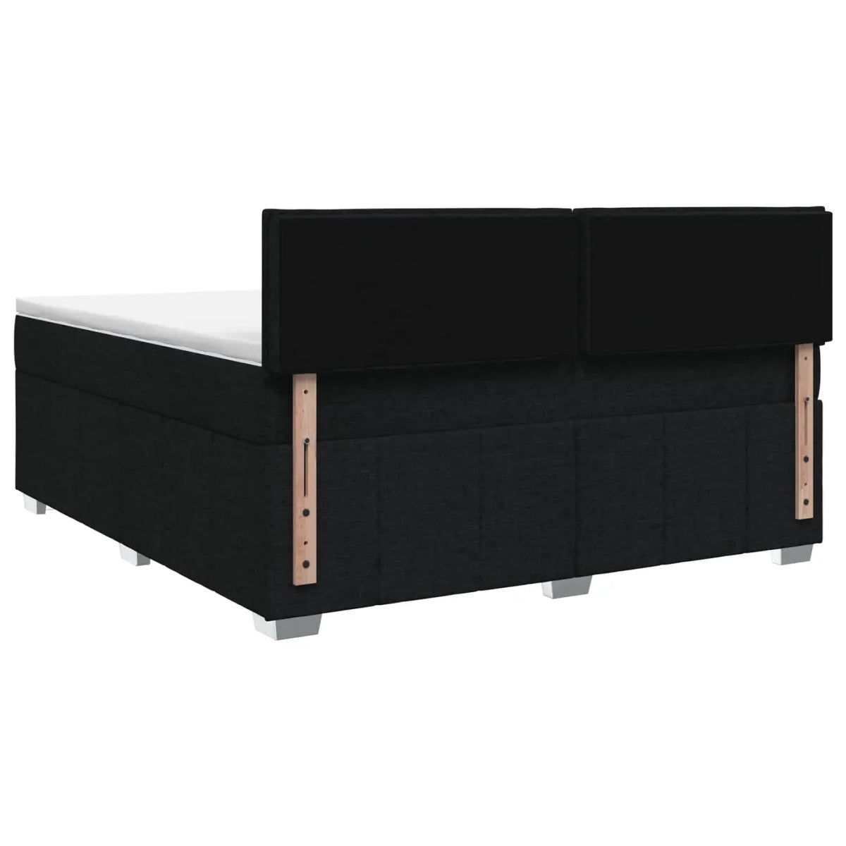 Lit boxspring avec matelas Noir 160 x 200 cm Tissu - XIOS