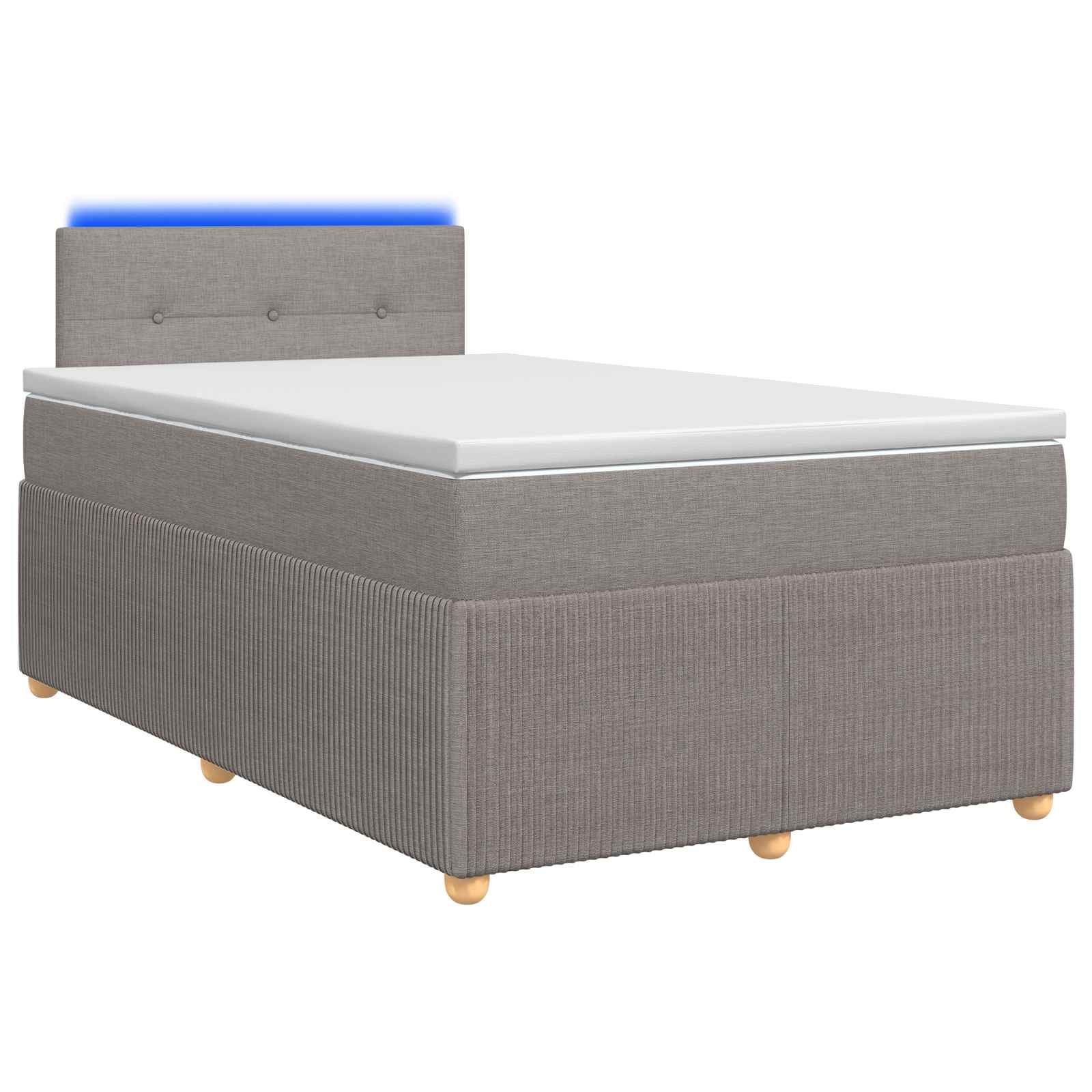 Lit boxspring avec matelas Taupe 120 x 190 cm Tissu
