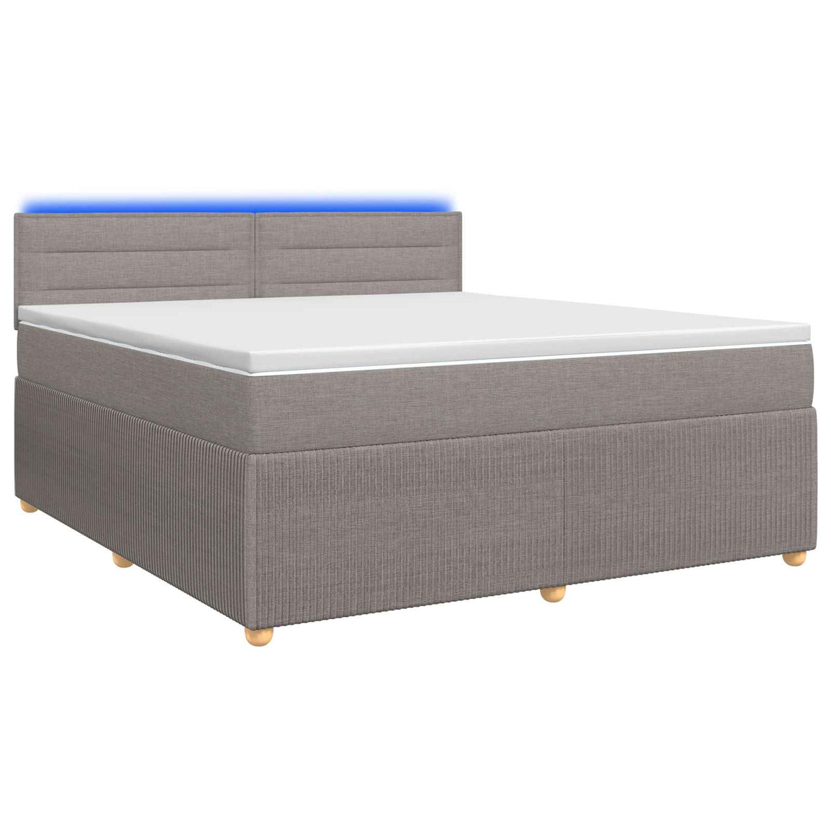 Lit boxspring avec matelas Taupe 140 x 190 cm Tissu