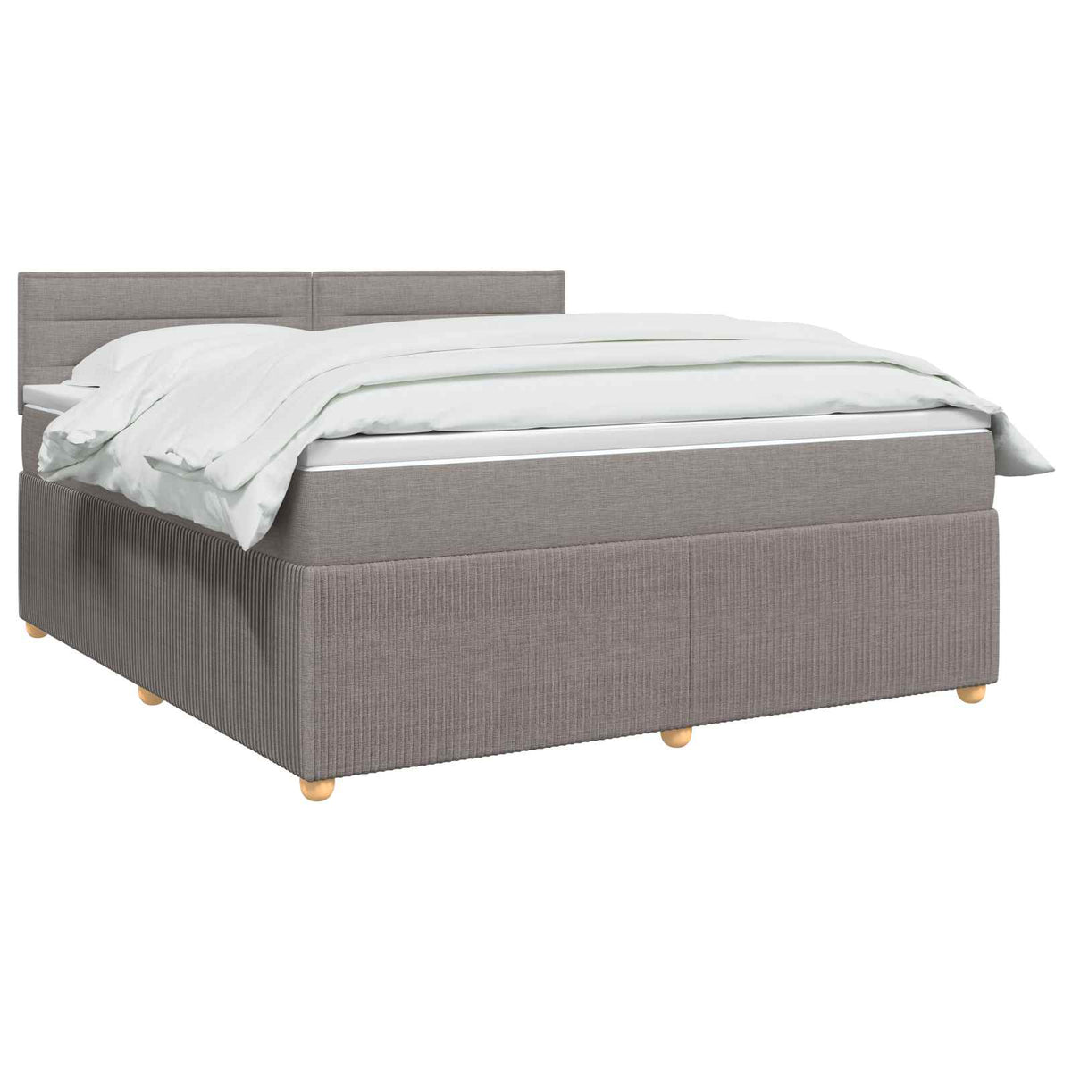 Lit boxspring avec matelas Taupe 140 x 190 cm Tissu