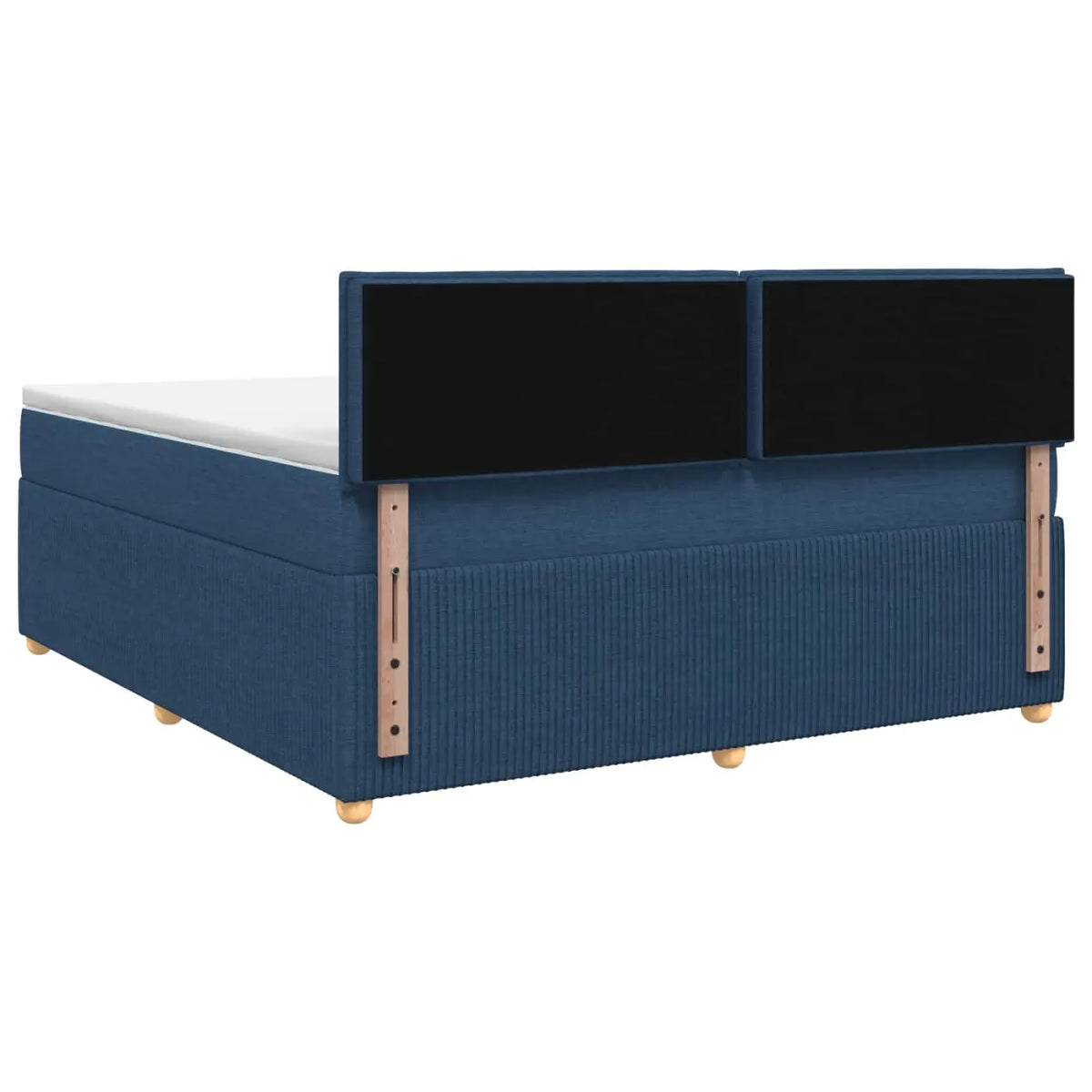 Lit boxspring avec matelas Bleu 160 x 200 cm Tissu - XIOS