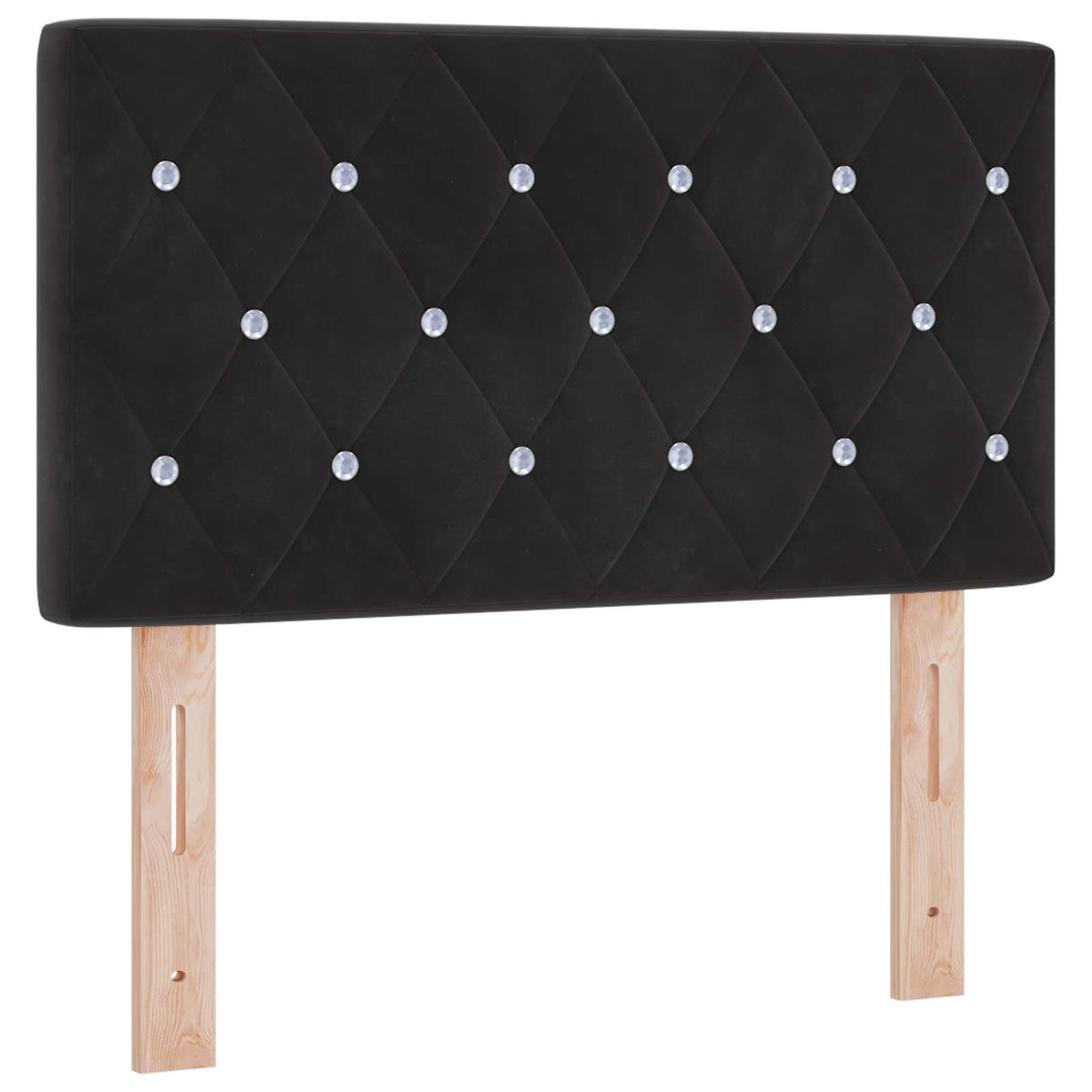 Lit boxspring avec matelas Noir 80 x 200 cm Velours