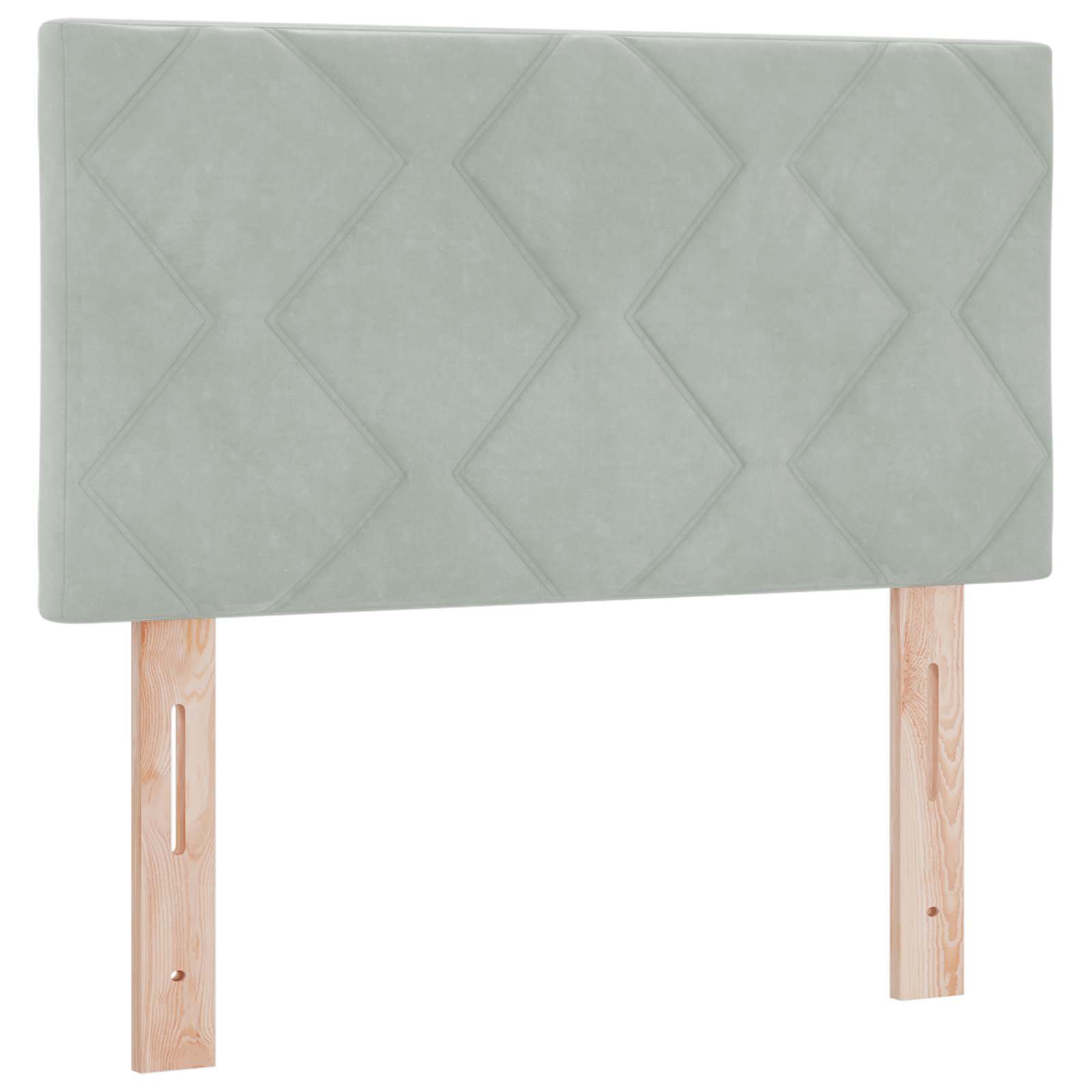 Lit boxspring avec matelas Gris clair 80 x 200 cm Velours - XIOS