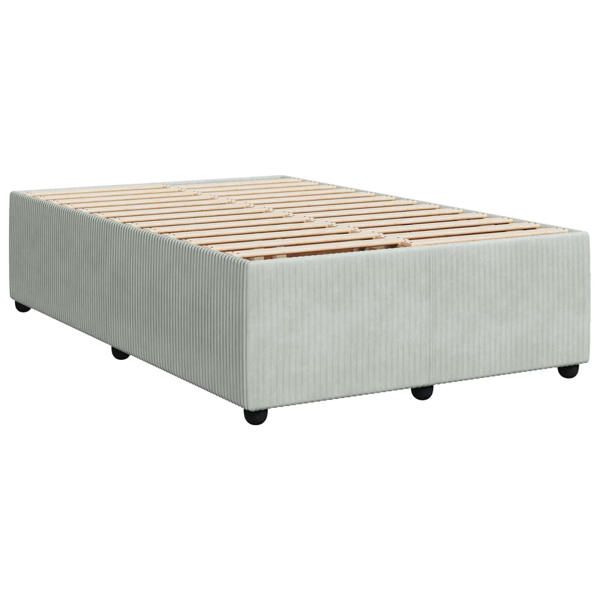 Lit boxspring avec matelas Gris clair 120 x 190 cm Velours