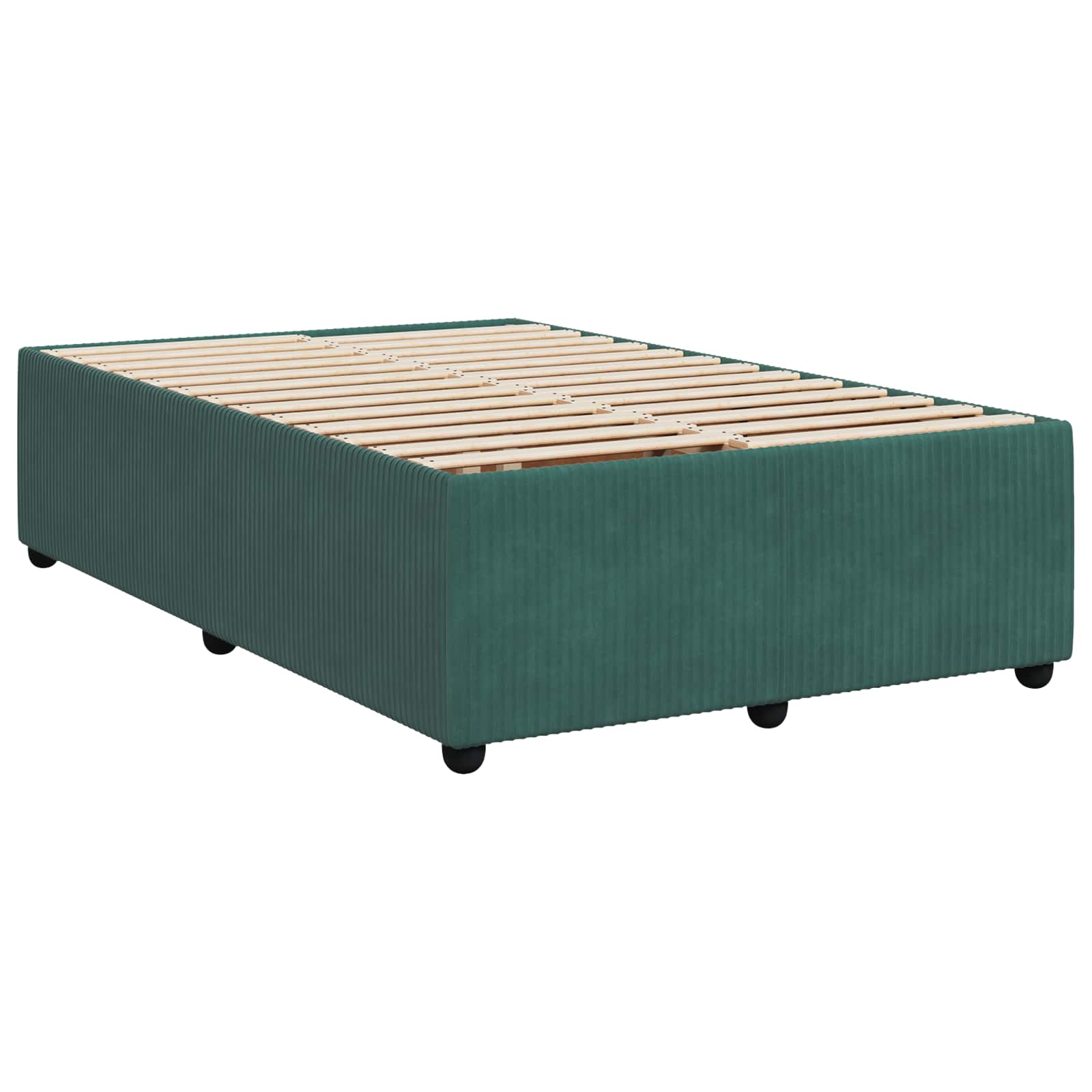 Lit boxspring avec matelas Vert foncé 120 x 200 cm Velours