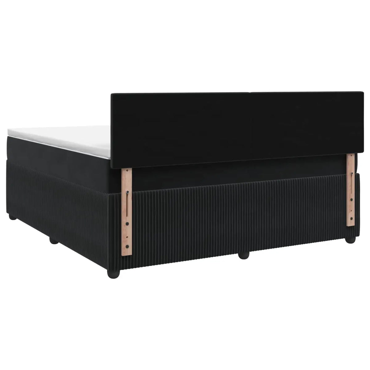 Lit boxspring avec matelas Noir 140 x 190 cm Velours - XIOS