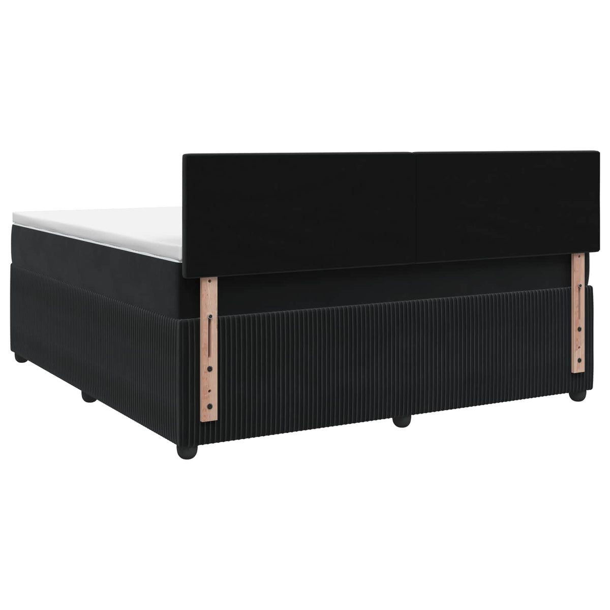 Lit boxspring avec matelas Noir 140 x 200 cm Velours