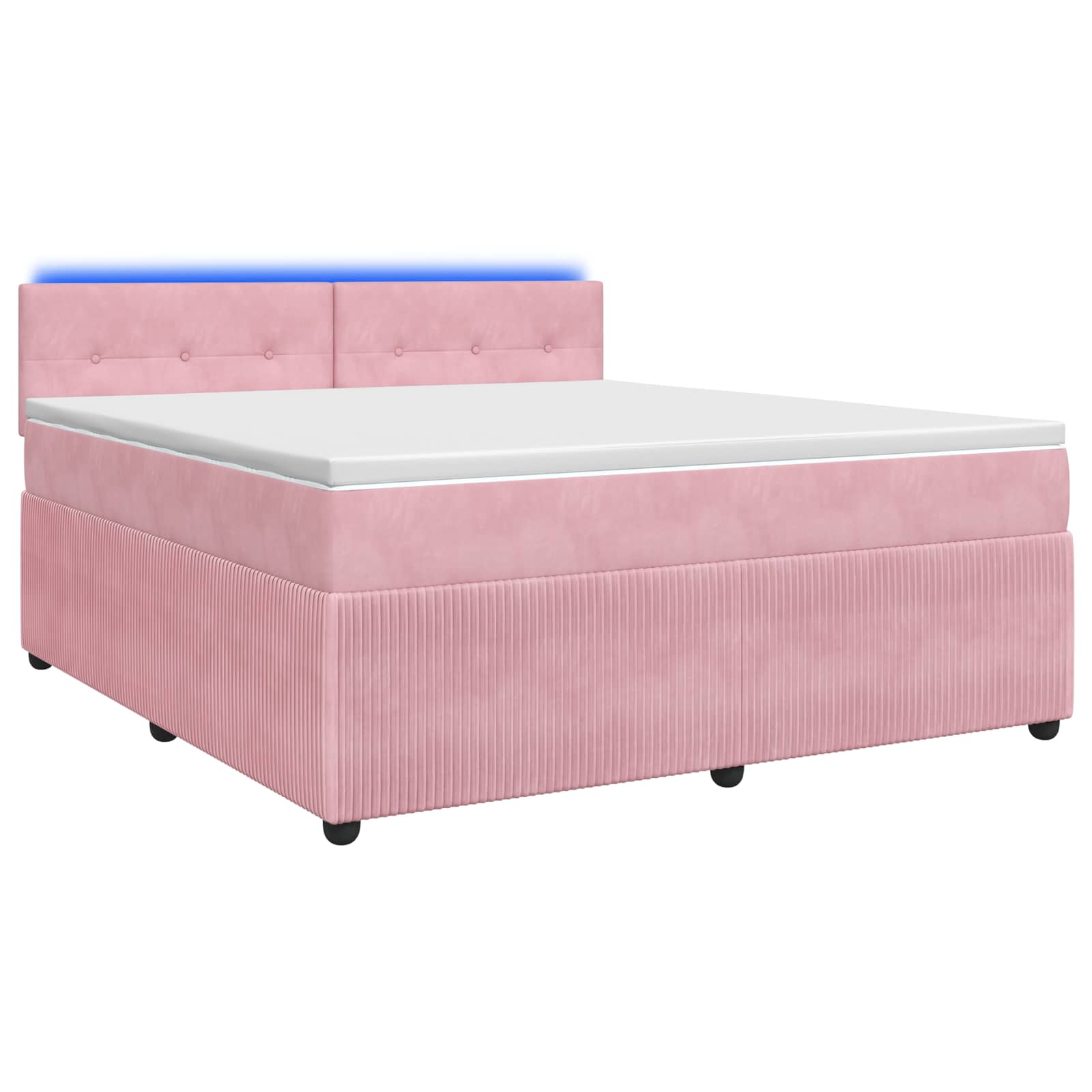 Lit boxspring avec matelas Rose 140 x 200 cm Velours - XIOS