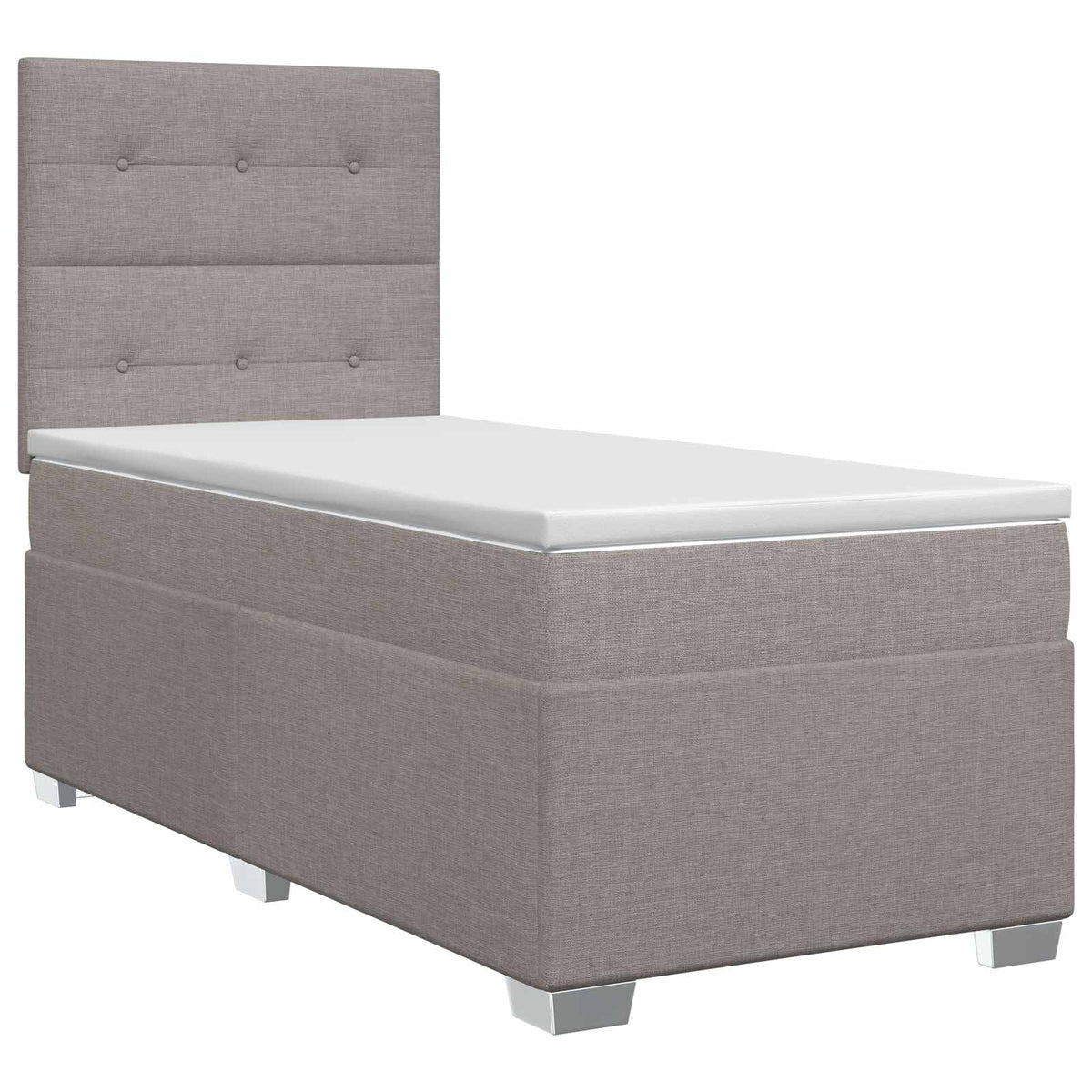 Lit boxspring avec matelas Taupe 80 x 200 cm Tissu