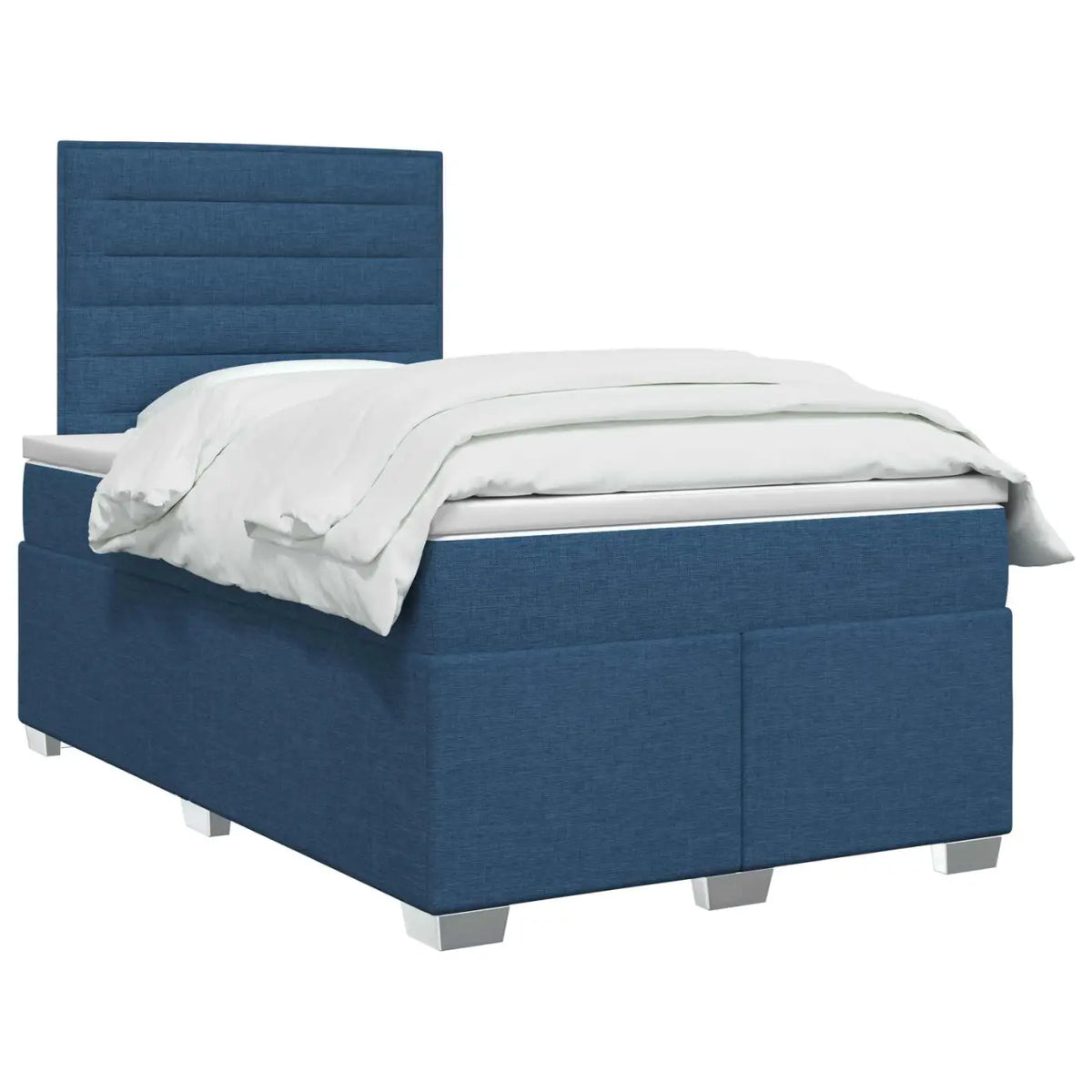 Lit boxspring avec matelas Bleu 120 x 190 cm Tissu - XIOS