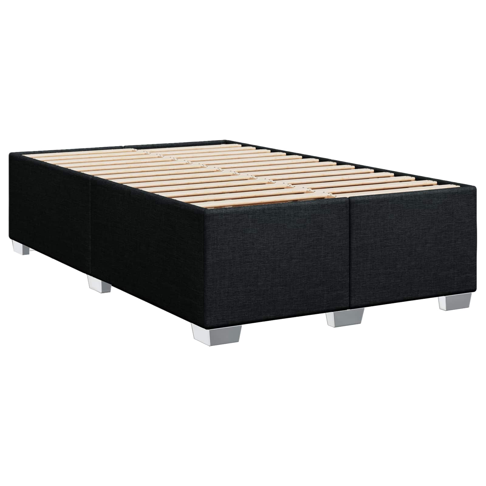Lit boxspring avec matelas Noir 120 x 190 cm Tissu - XIOS
