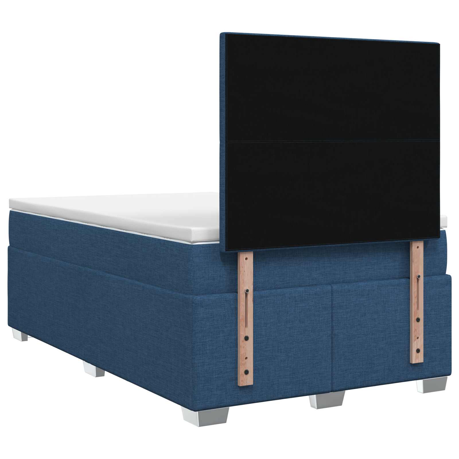 Lit boxspring avec matelas Bleu 120 x 200 cm Tissu