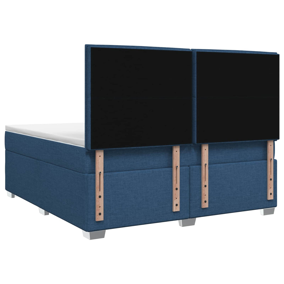 Lit boxspring avec matelas Bleu 140 x 190 cm Tissu