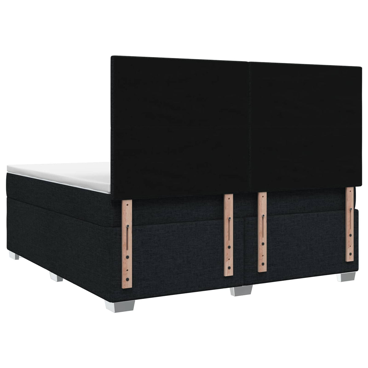Lit boxspring avec matelas Noir 140 x 190 cm Tissu