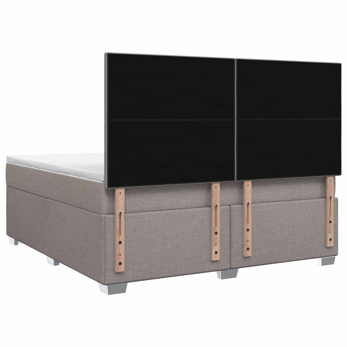 Lit boxspring avec matelas Taupe 140 x 190 cm Tissu