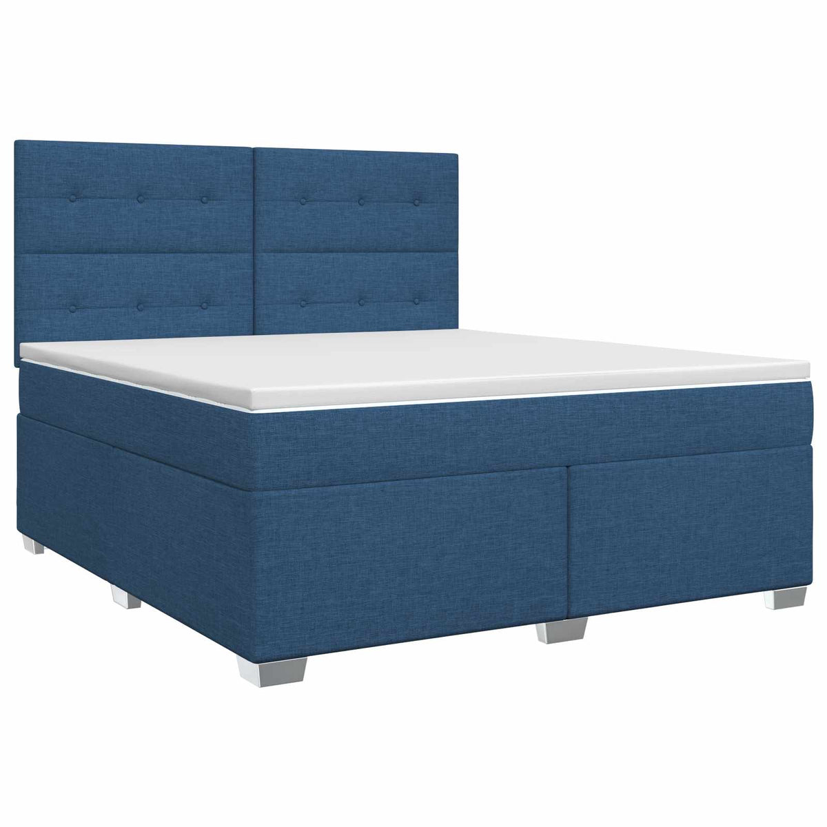 Lit boxspring avec matelas Bleu 140 x 190 cm Tissu