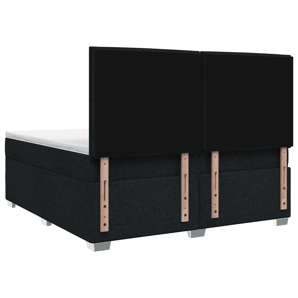 Lit boxspring avec matelas Noir 140 x 200 cm Tissu