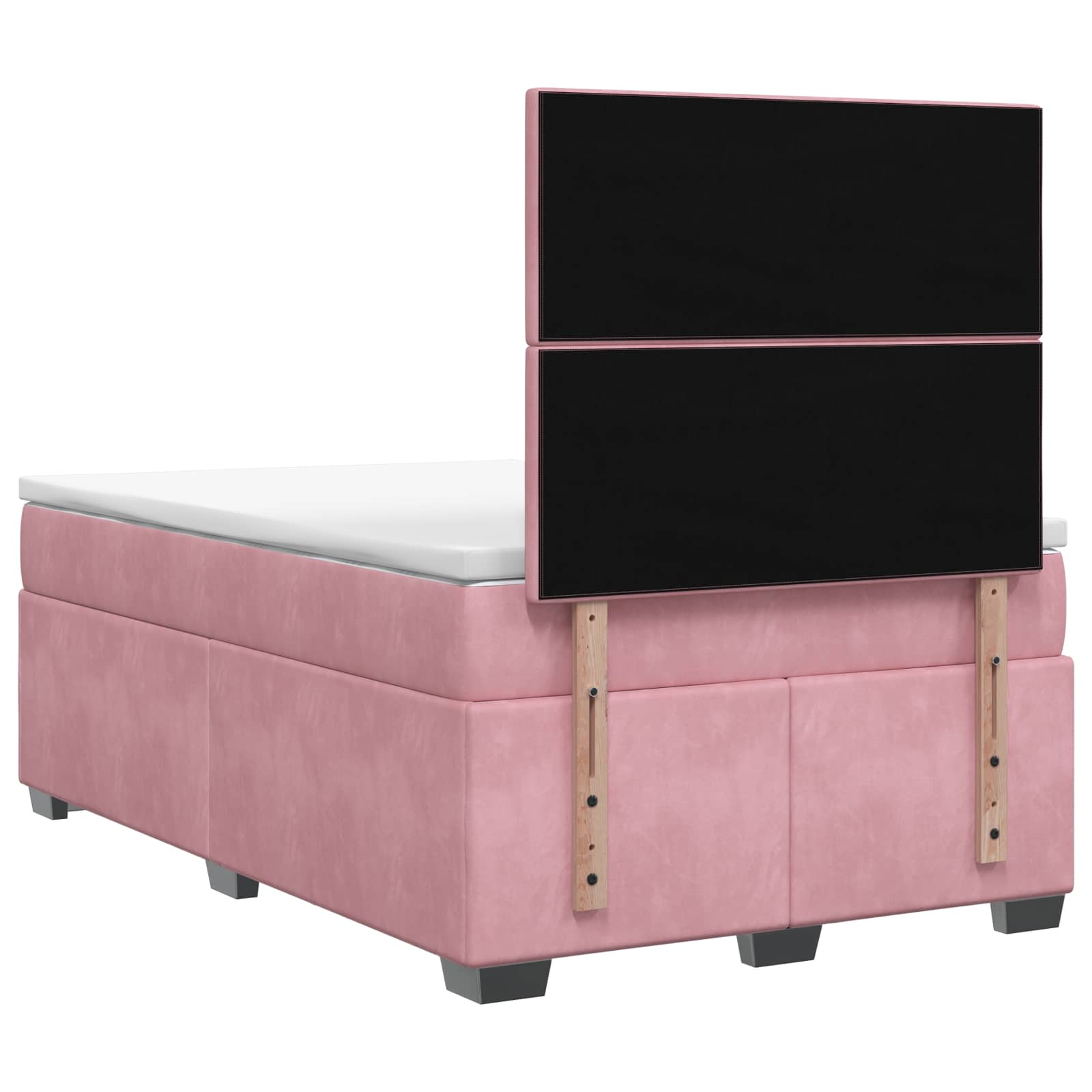 Lit boxspring avec matelas Rose 120 x 190 cm Velours