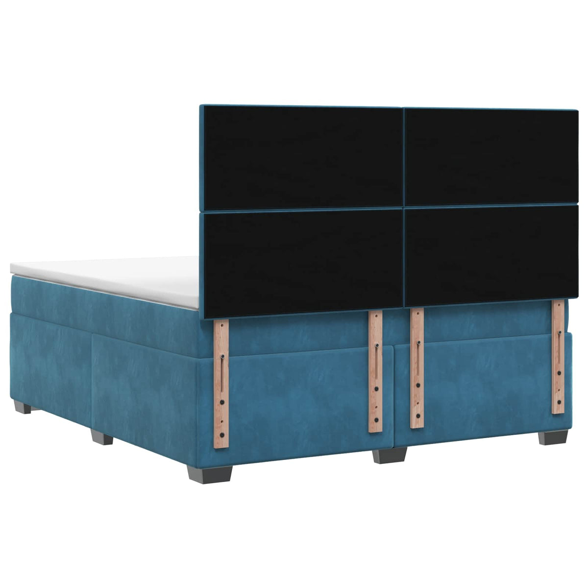 Lit boxspring avec matelas Bleu 140 x 190 cm Velours
