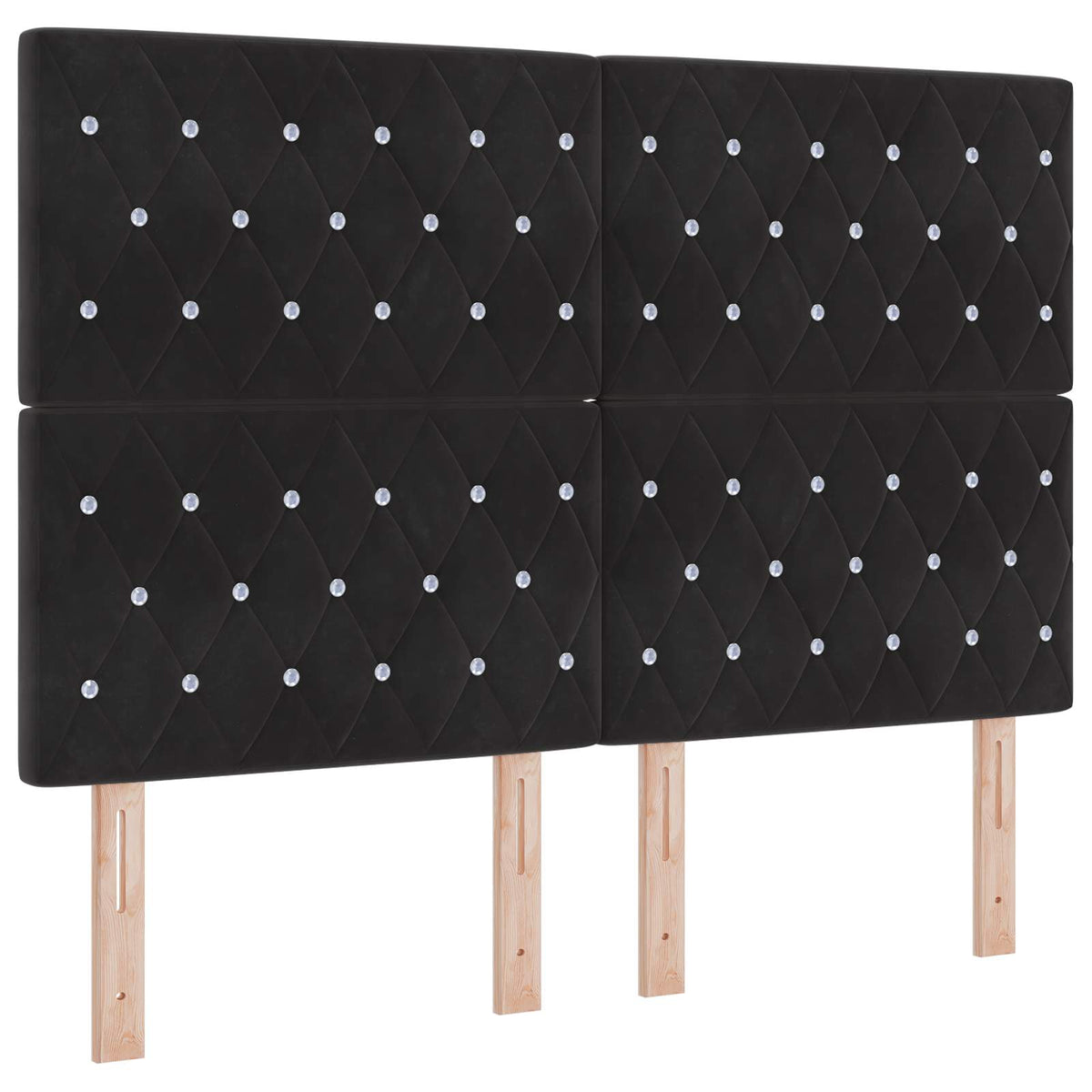 Lit boxspring avec matelas Noir 140 x 200 cm Velours