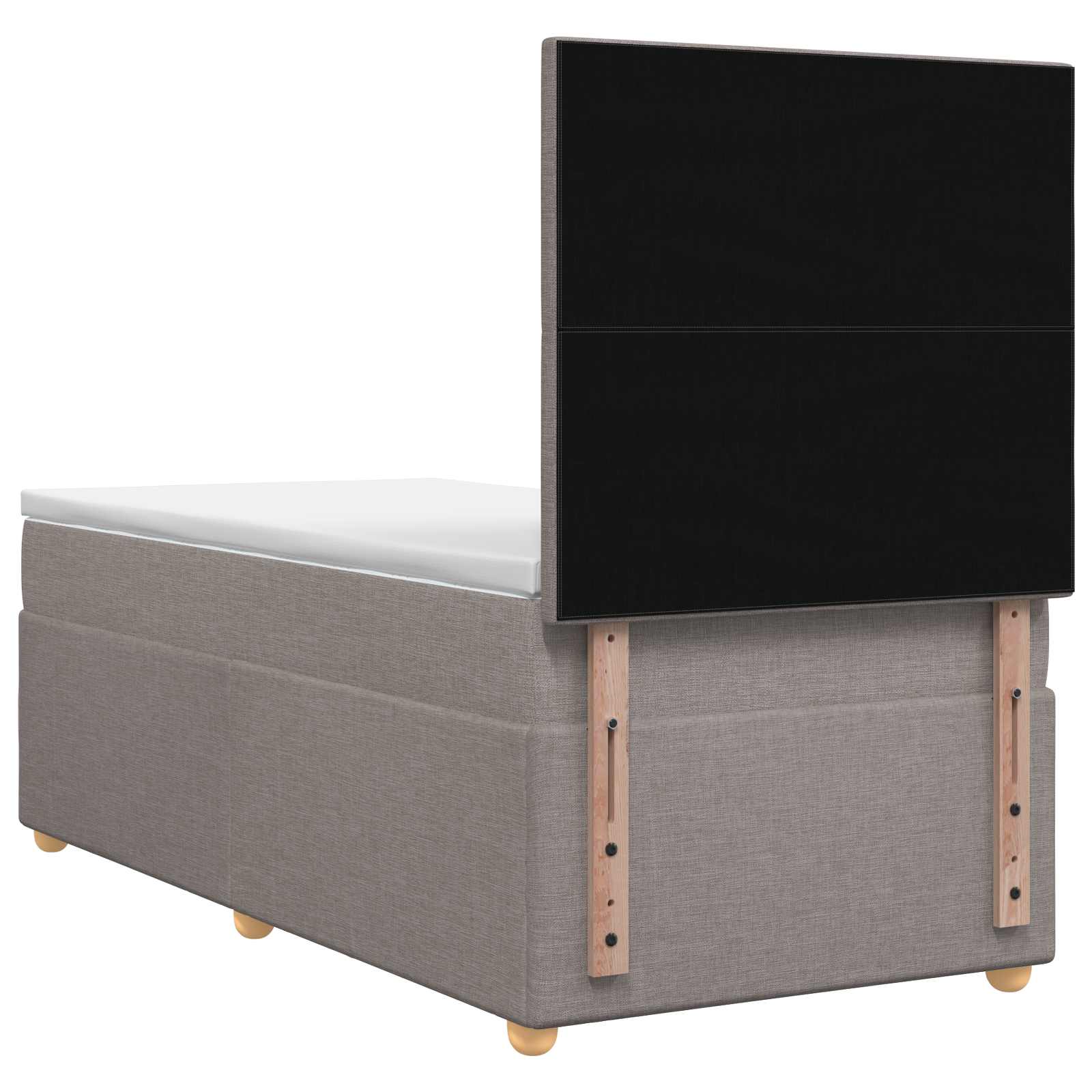 Lit boxspring avec matelas Taupe 80 x 200 cm Tissu - XIOS