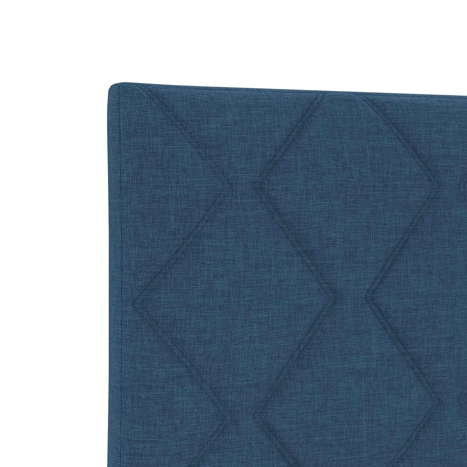 Lit boxspring avec matelas Bleu 90 x 190 cm Tissu
