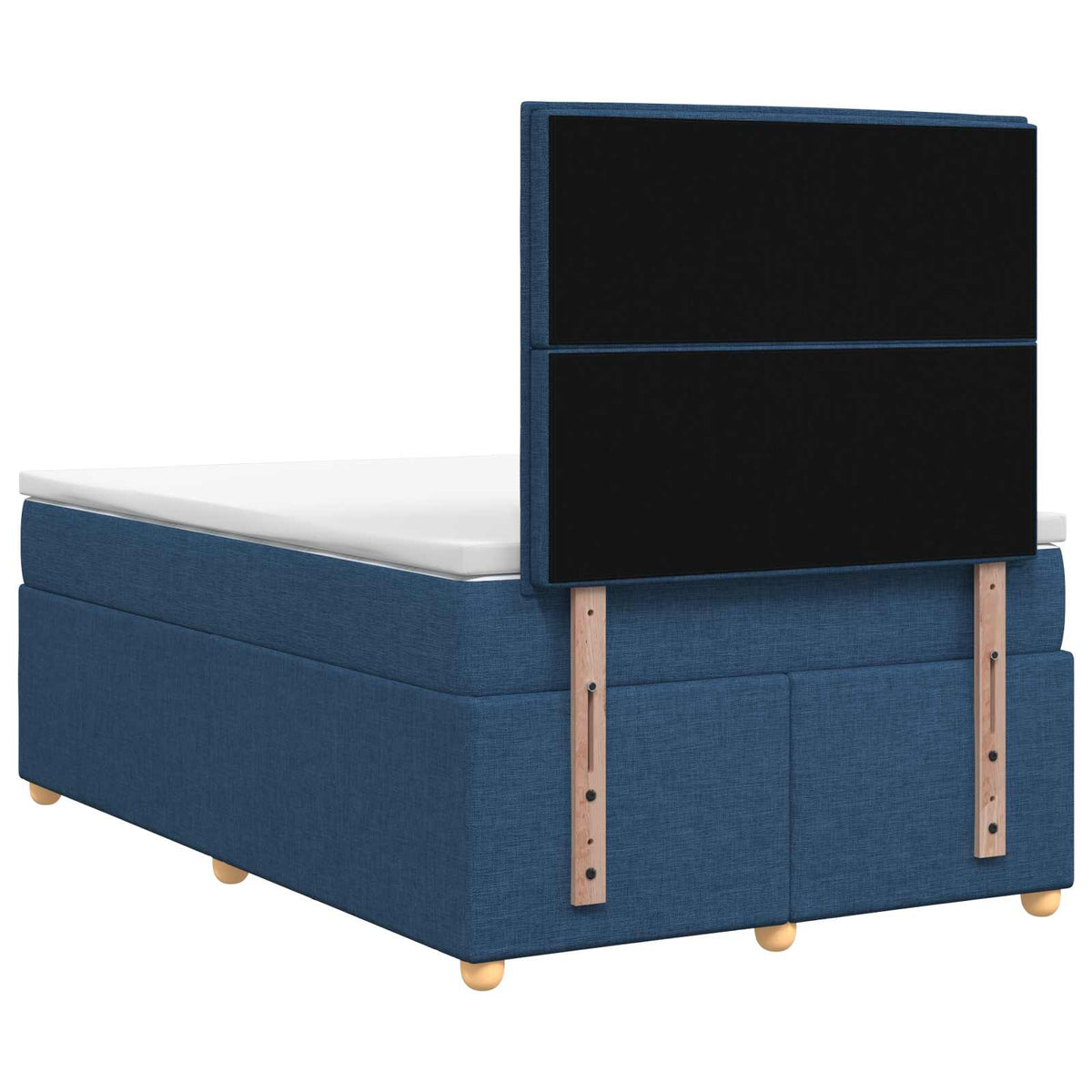 Lit boxspring avec matelas Bleu 120 x 190 cm Tissu