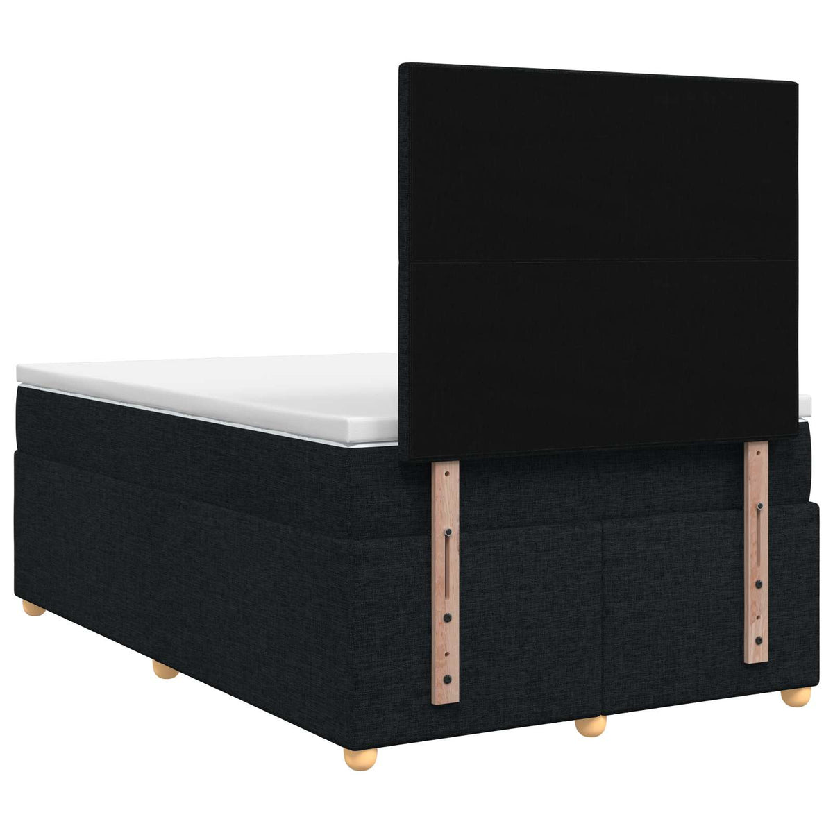 Lit boxspring avec matelas Noir 120 x 190 cm Tissu