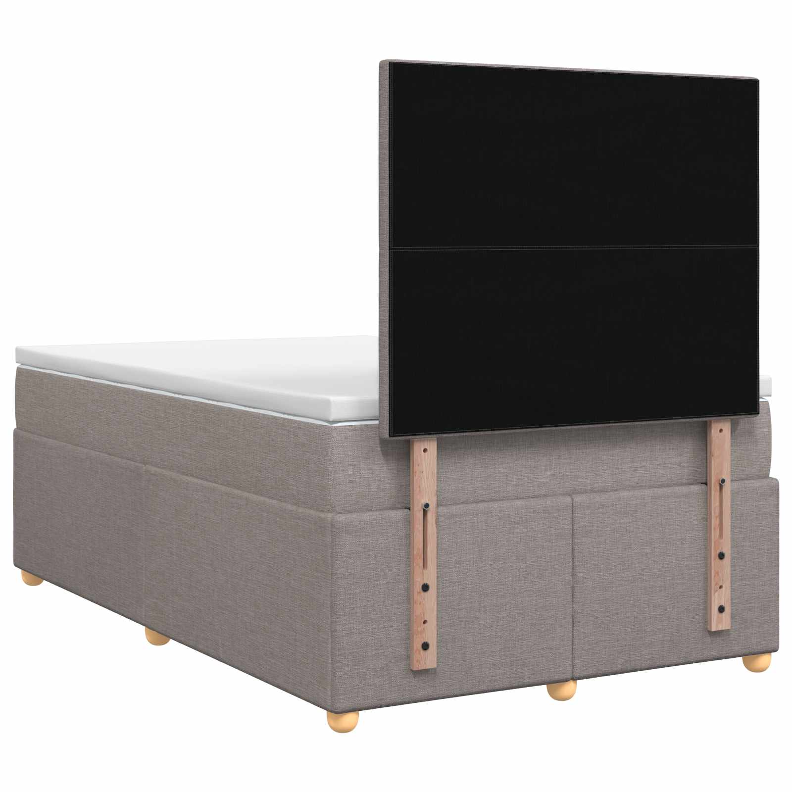 Lit boxspring avec matelas Taupe 120 x 190 cm Tissu