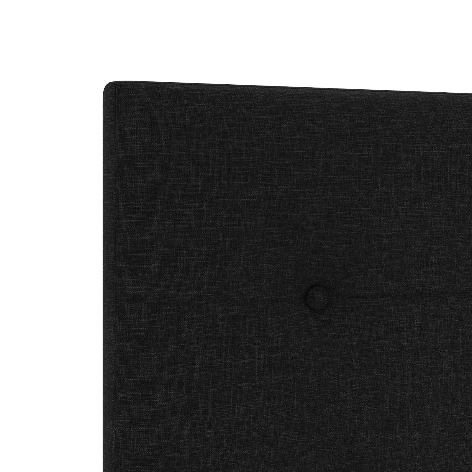 Lit boxspring avec matelas Noir 100 x 200 cm Tissu - XIOS