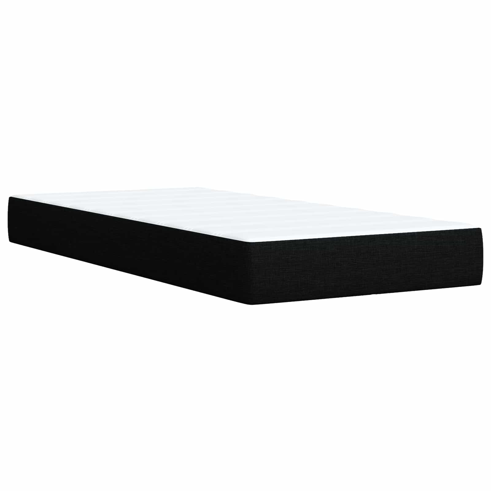 Lit boxspring avec matelas Noir 100 x 200 cm Tissu - XIOS