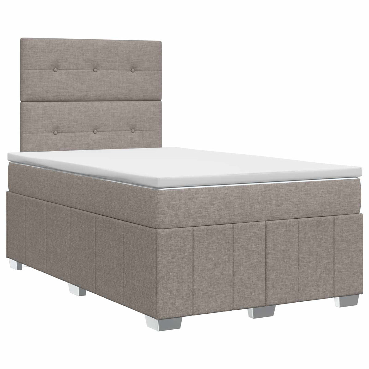 Lit boxspring avec matelas Taupe 120 x 190 cm Tissu