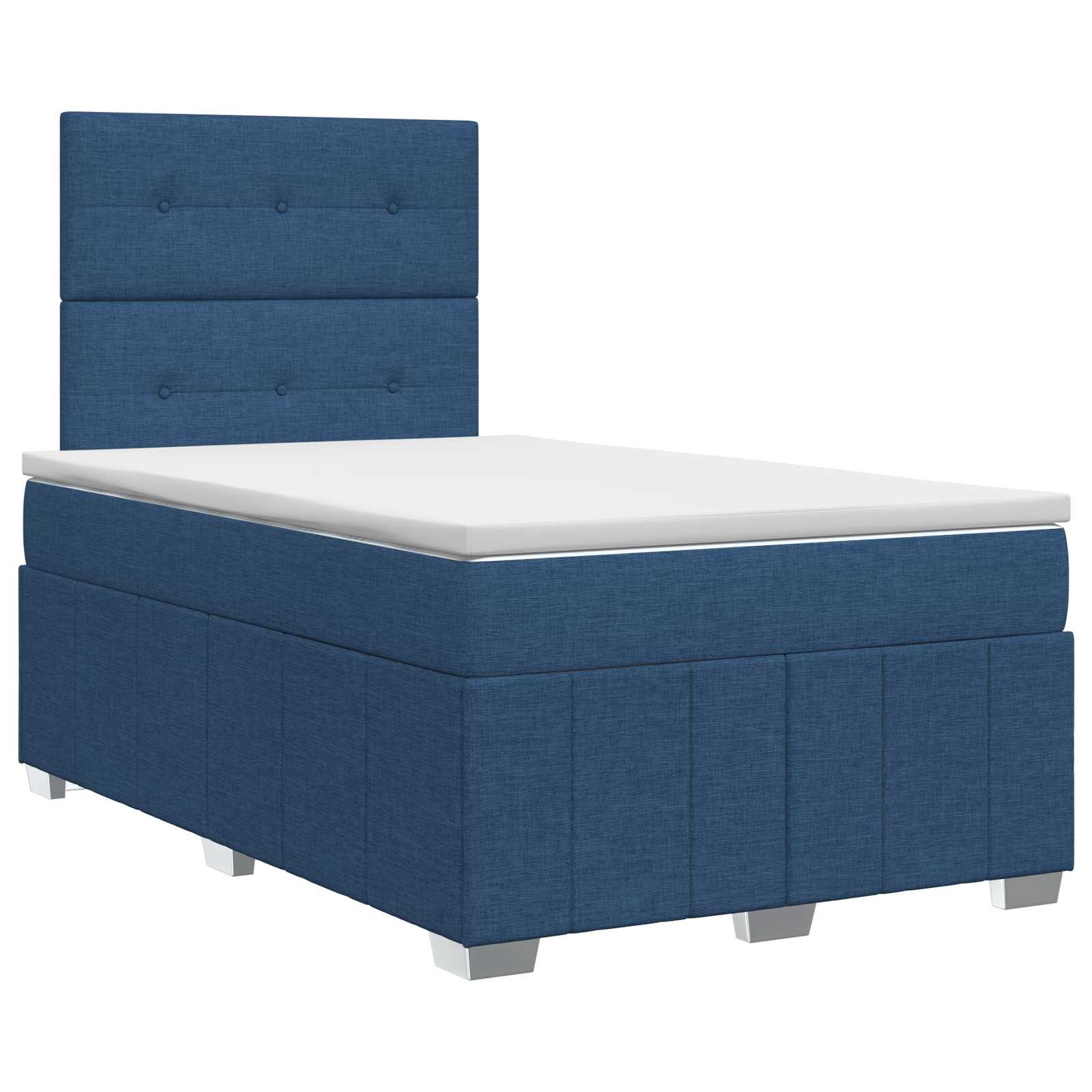 Lit boxspring avec matelas Bleu 120 x 190 cm Tissu