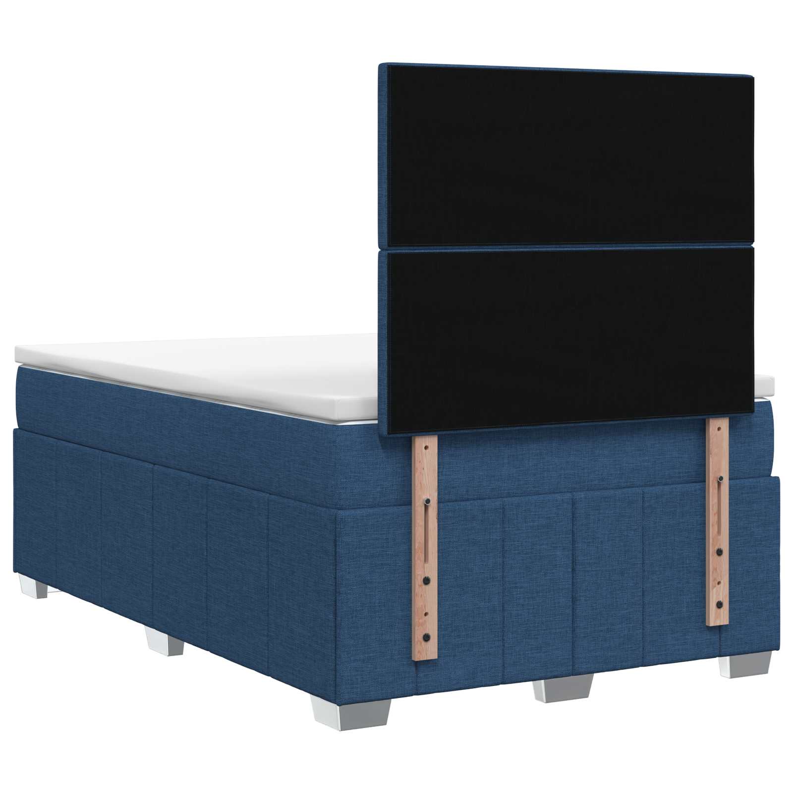 Lit boxspring avec matelas Bleu 120 x 190 cm Tissu
