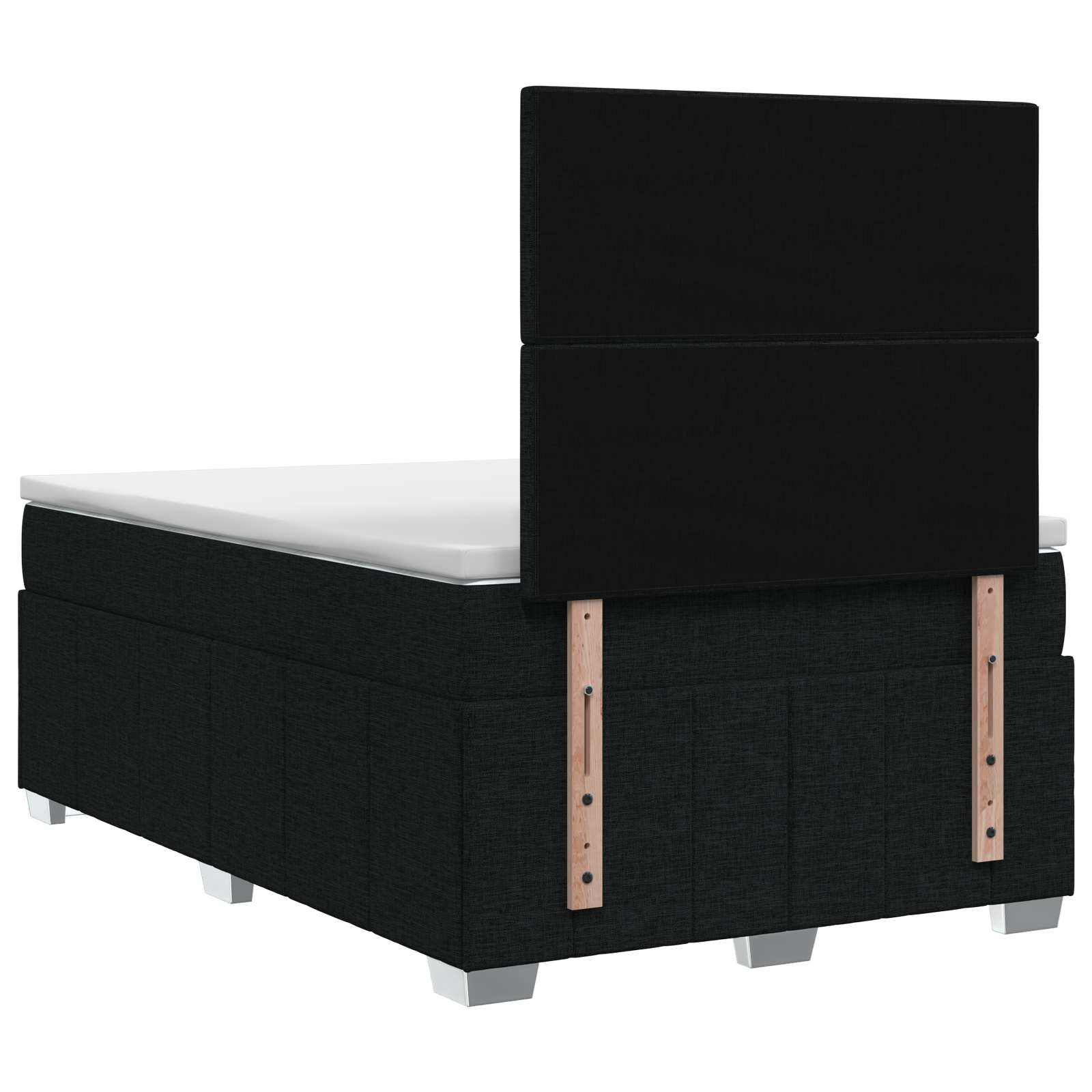 Lit boxspring avec matelas Noir 120 x 200 cm Tissu - XIOS
