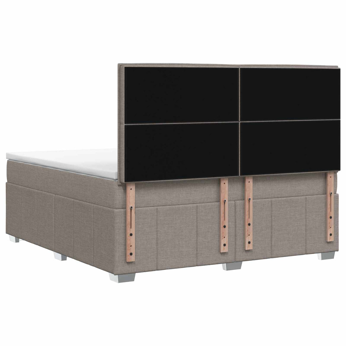 Lit boxspring avec matelas Taupe 140 x 190 cm Tissu