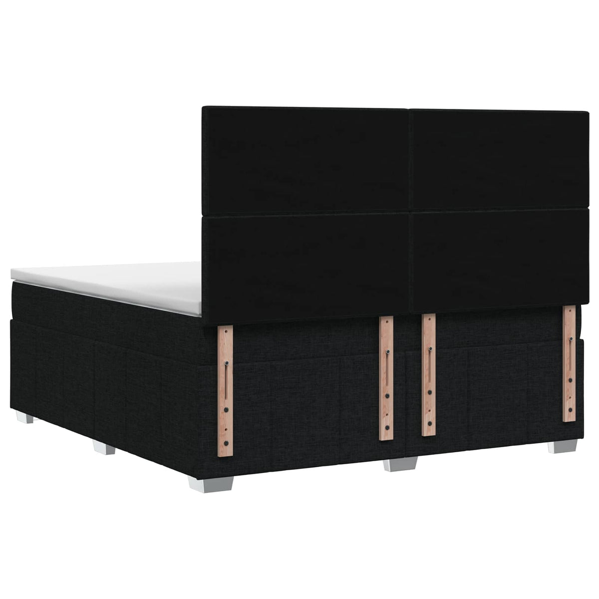 Lit boxspring avec matelas Noir 140 x 200 cm Tissu